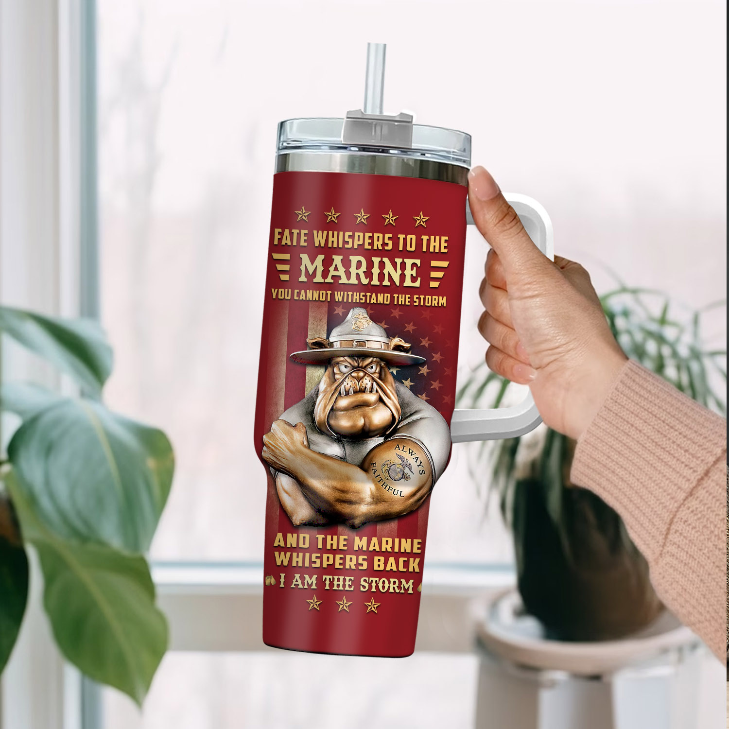 United States Marine Corps Custom Stanley Cup 40 oz 30 oz Tumbler With Handle