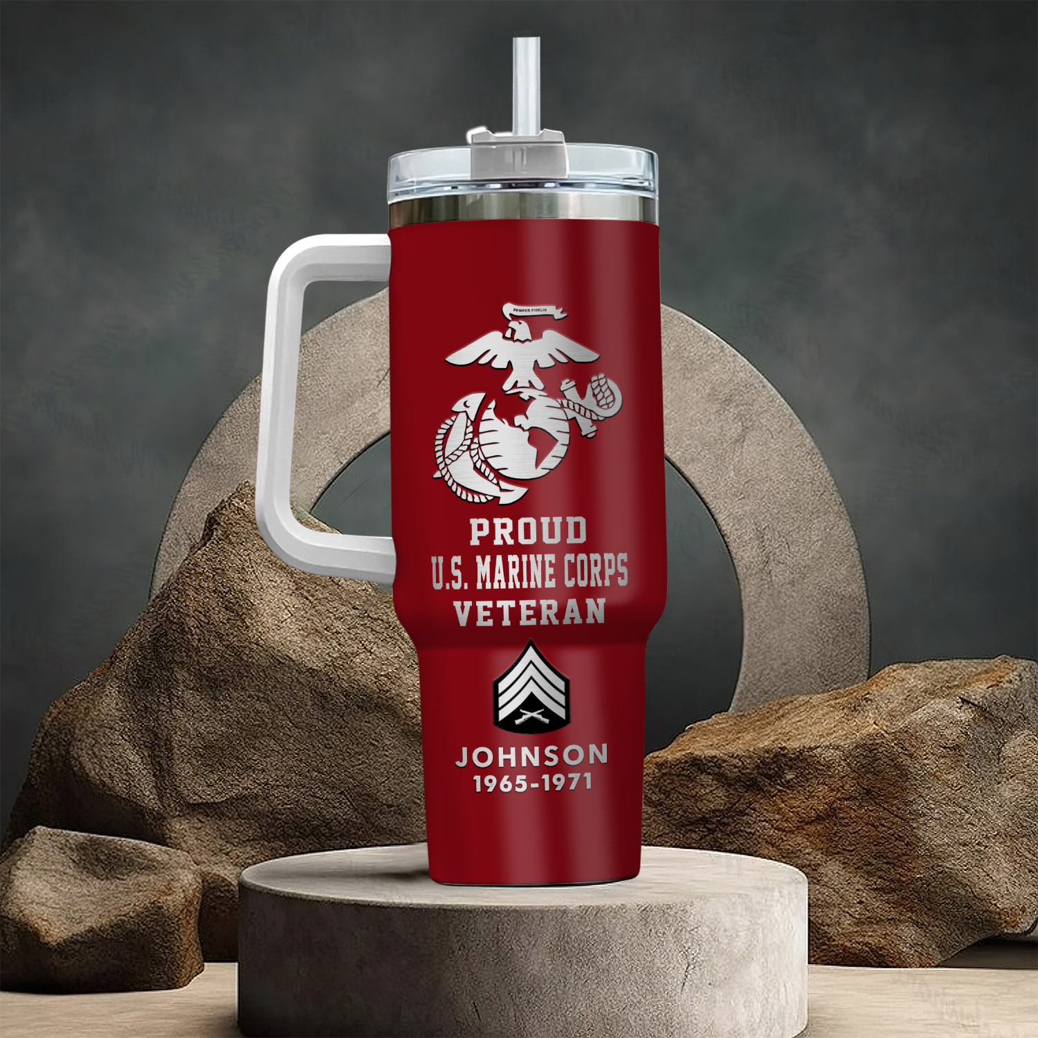 United States Marine Corps Custom Stanley Cup 40 oz 30 oz Tumbler With Handle