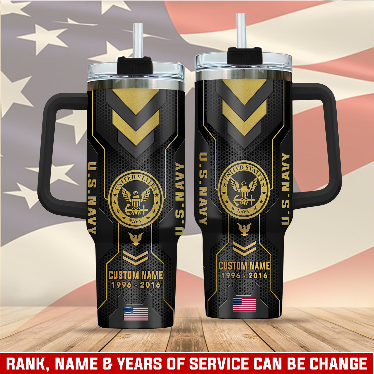 United States Navy Custom Stanley Cup 40 oz 30 oz Tumbler With Handle