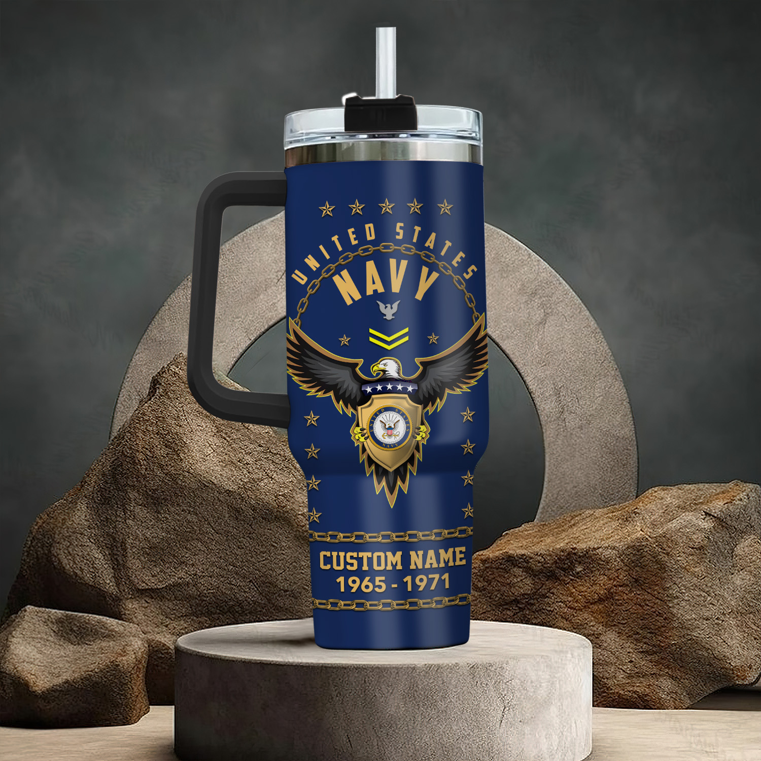 United States Navy Custom Stanley Cup 40 oz 30 oz Tumbler With Handle