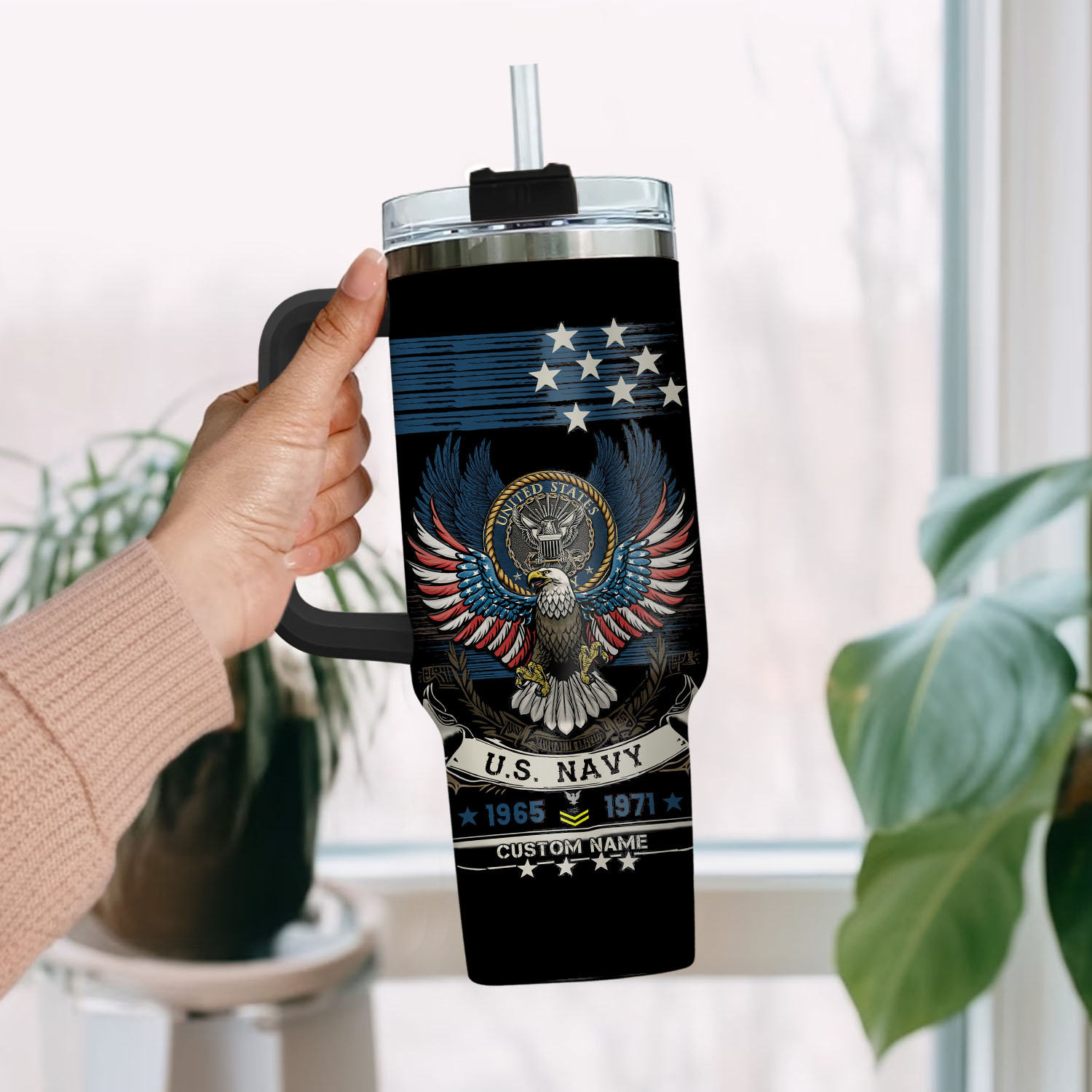 United States Navy Custom Stanley Cup 40 oz 30 oz Tumbler With Handle