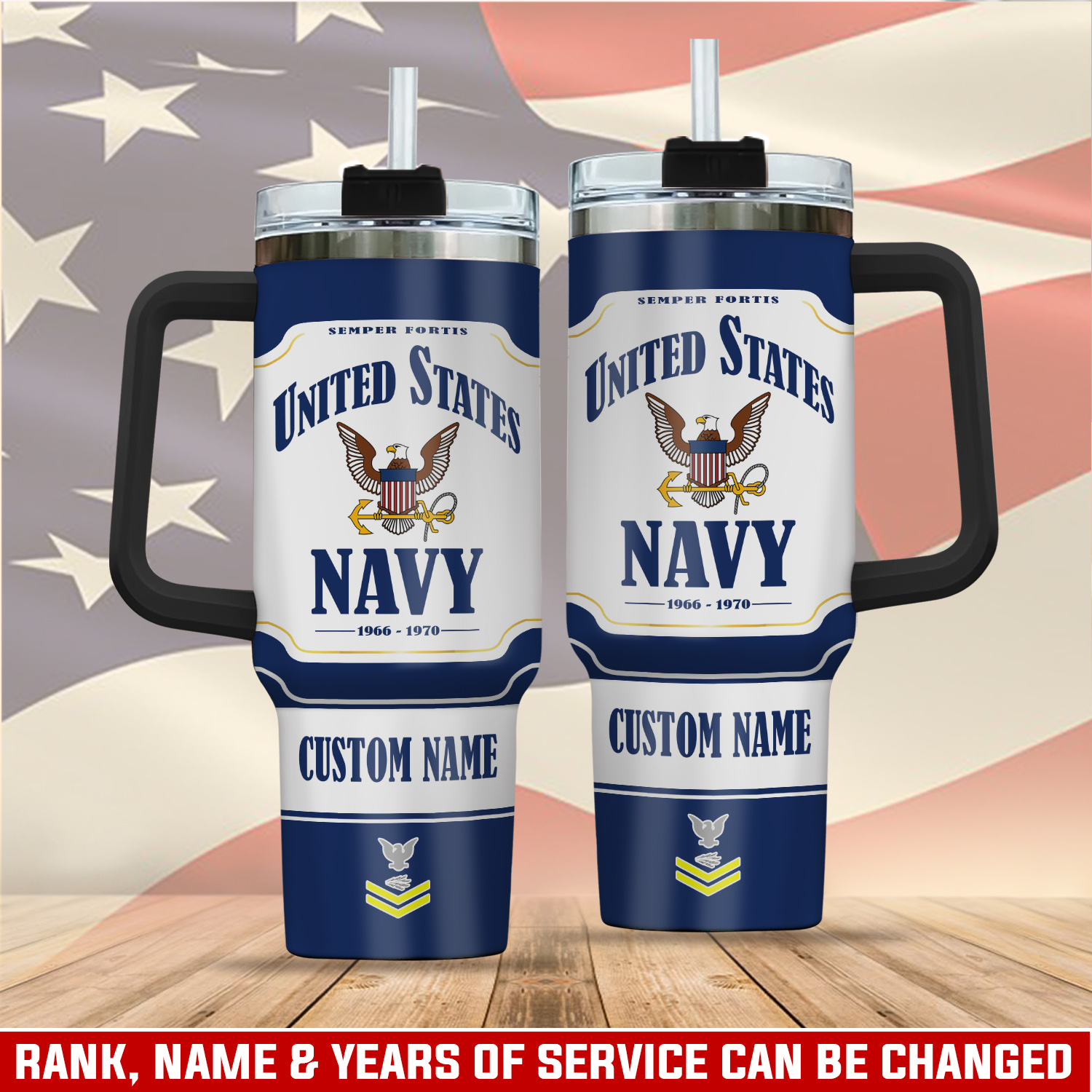 United States Navy Custom Stanley Cup 40 oz 30 oz Tumbler With Handle