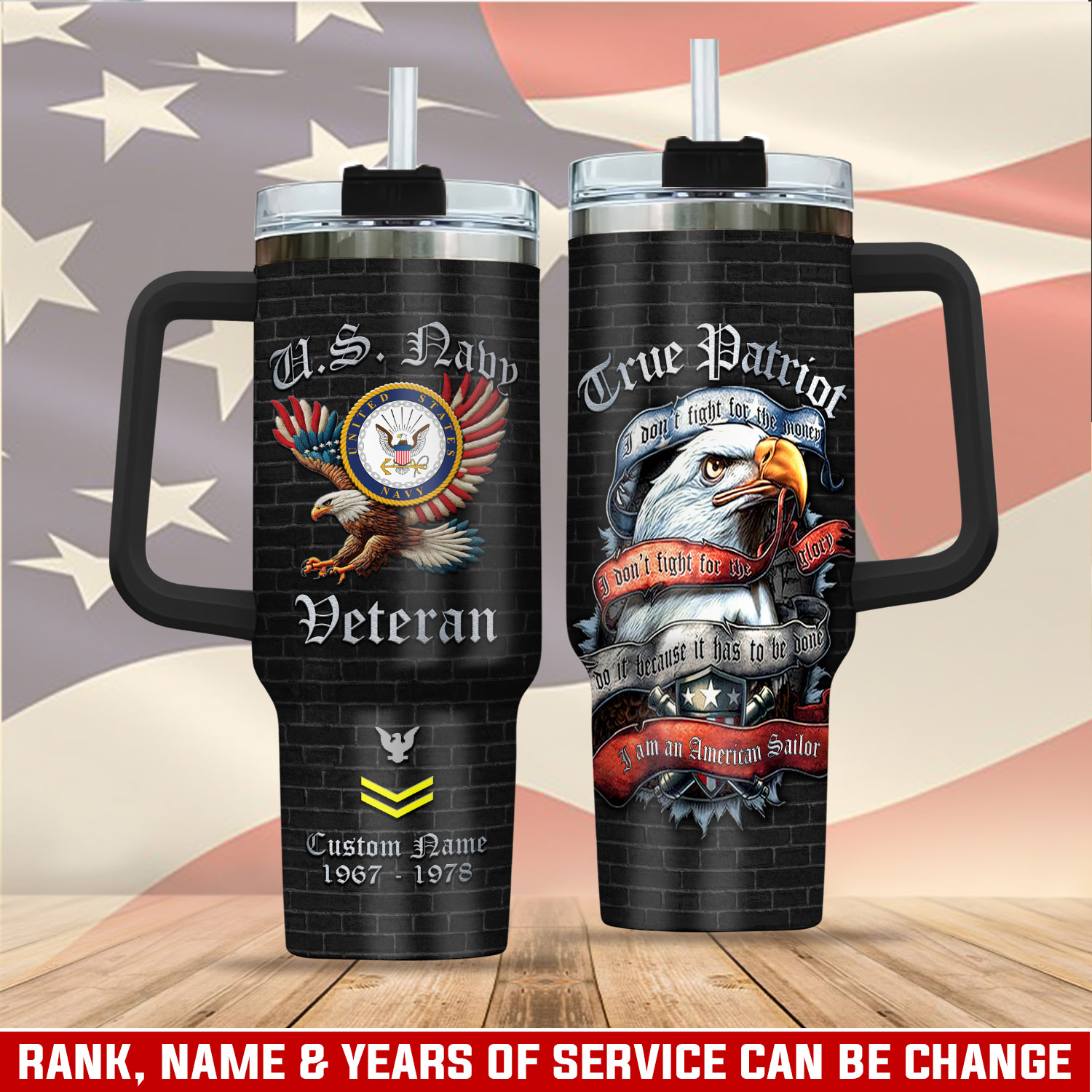 United States Navy Custom Stanley Cup 40 oz 30 oz Tumbler With Handle