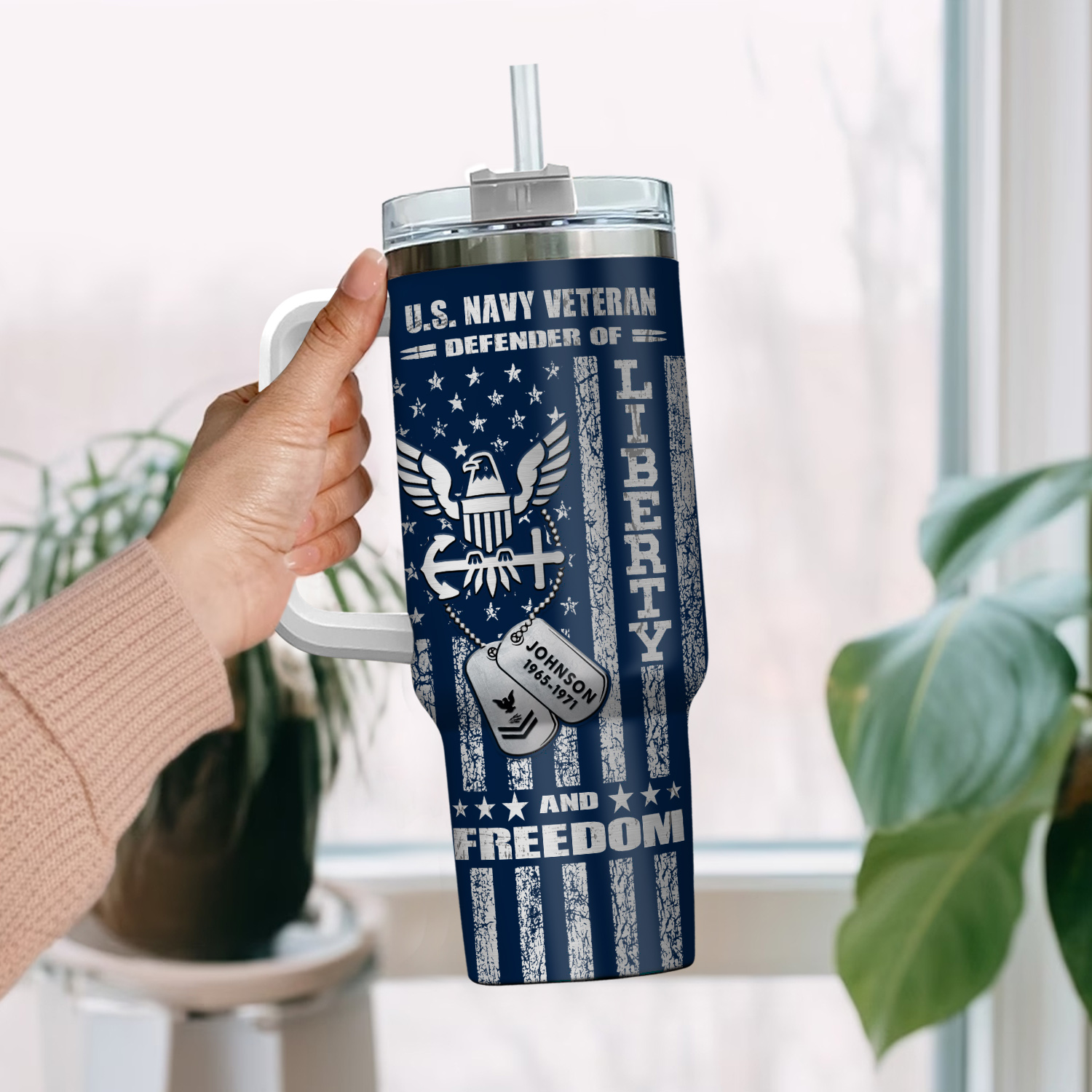 United States Navy Custom Stanley Cup 40 oz 30 oz Tumbler With Handle