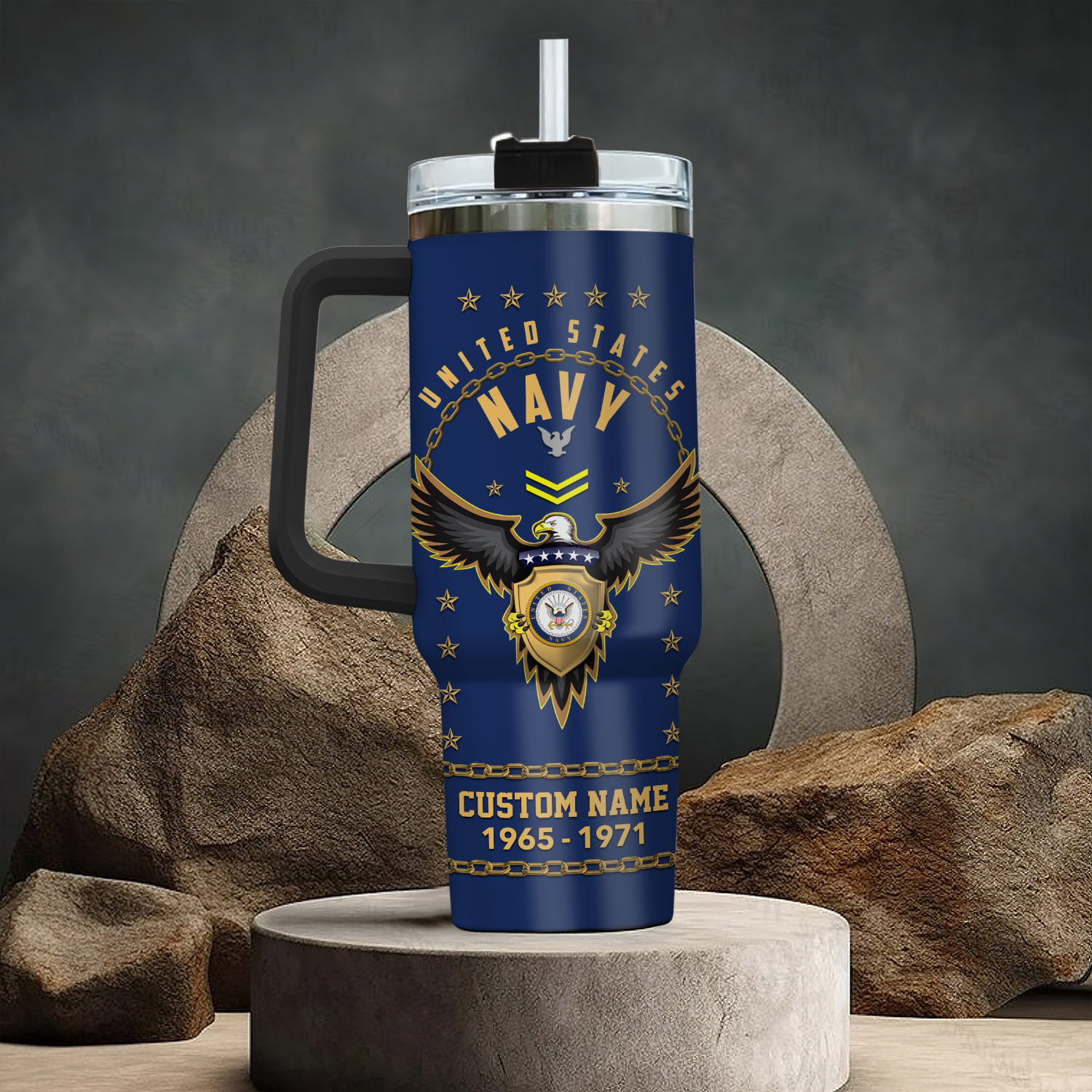 United States Navy Custom Stanley Cup 40 oz 30 oz Tumbler With Handle