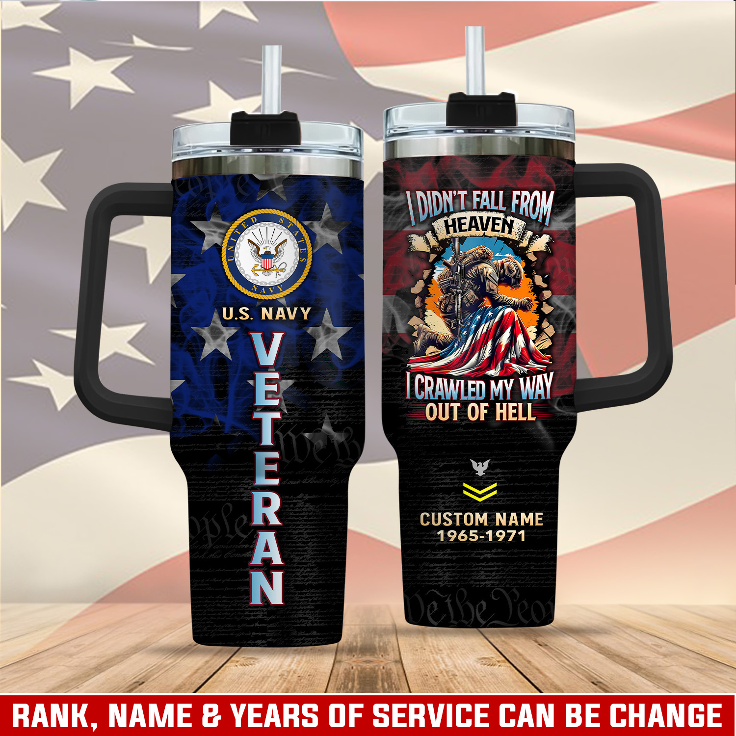 United States Navy Custom Stanley Cup 40 oz 30 oz Tumbler With Handle