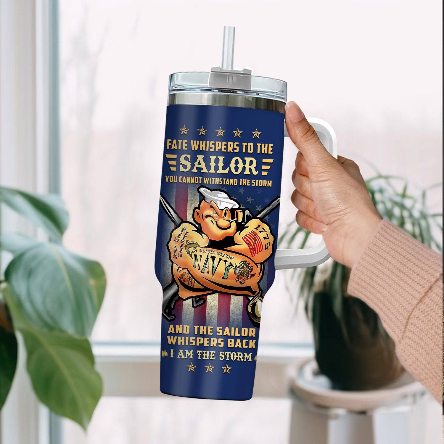United States Navy Custom Stanley Cup 40 oz 30 oz Tumbler With Handle