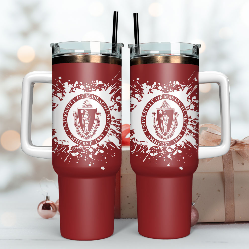 University Of Massachusetts 1863 Amherst Custom Stanley Cup 40 oz 30 oz Tumbler With Handle