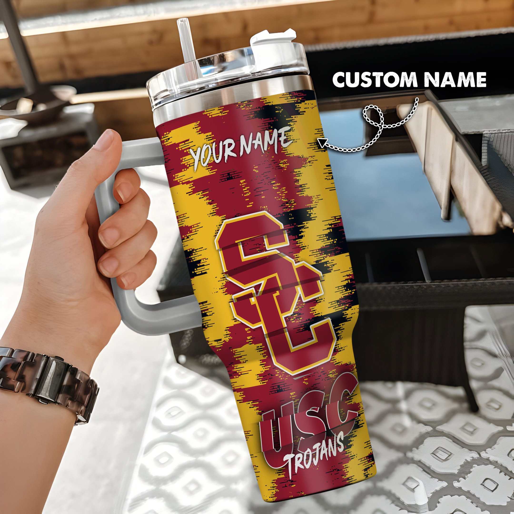 USC Trojans NCAA Custom Stanley Cup 40 oz 30 oz Tumbler With Handle