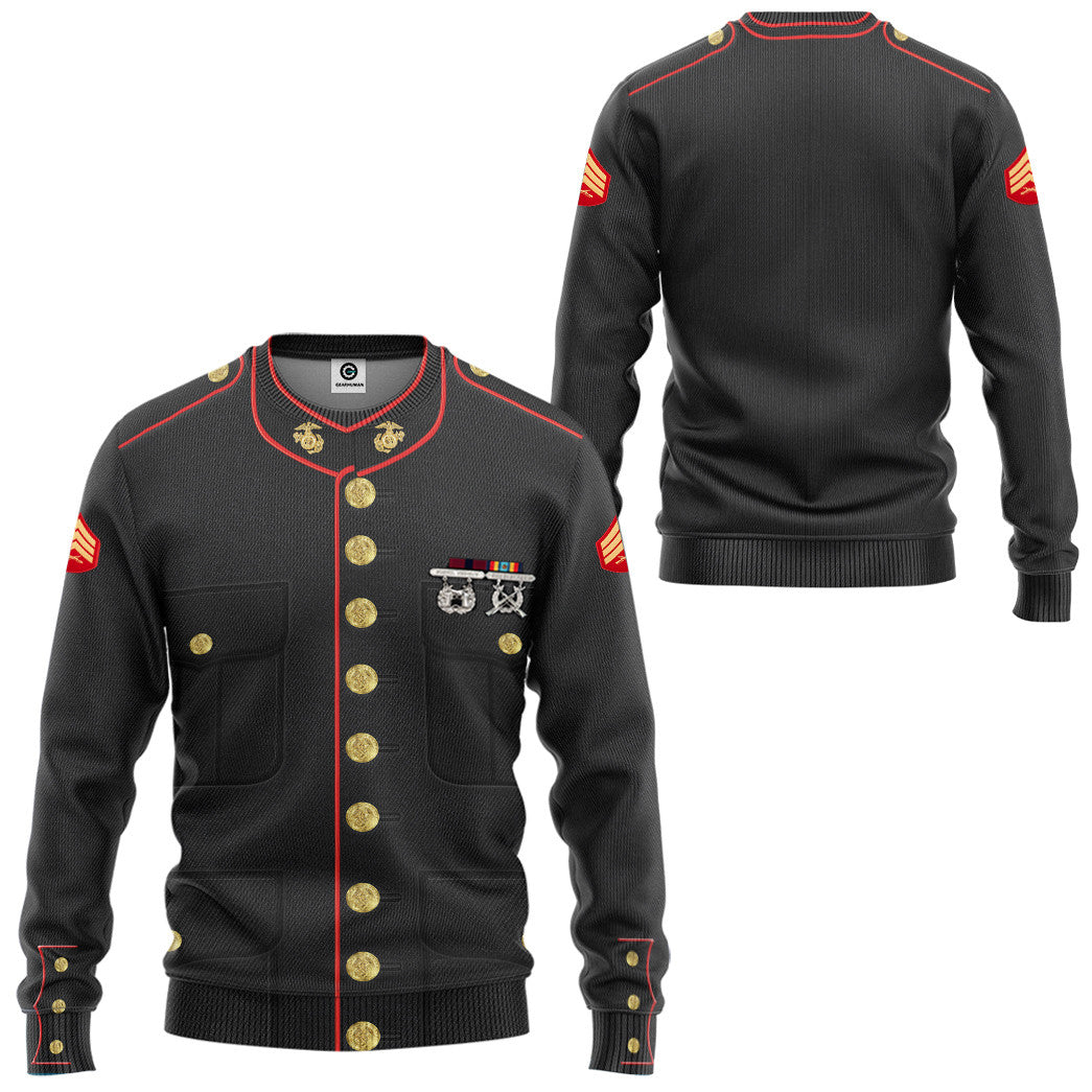USMC Enlisted Dress Costume Hoodie Sweatshirt T-Shirt Sweatpants Tracksuit - Stormmerch Exclusive