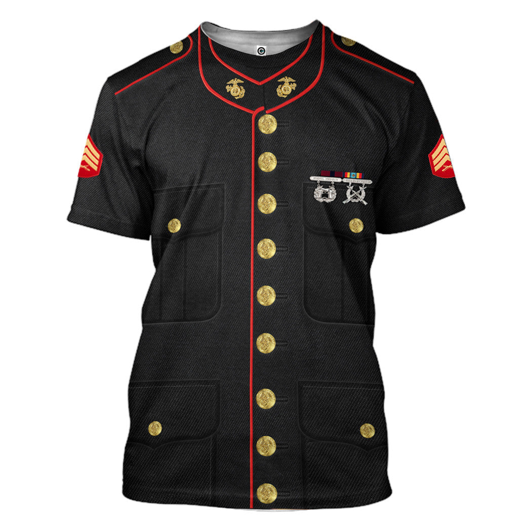 USMC Enlisted Dress Costume Hoodie Sweatshirt T-Shirt Sweatpants Tracksuit - Stormmerch Exclusive