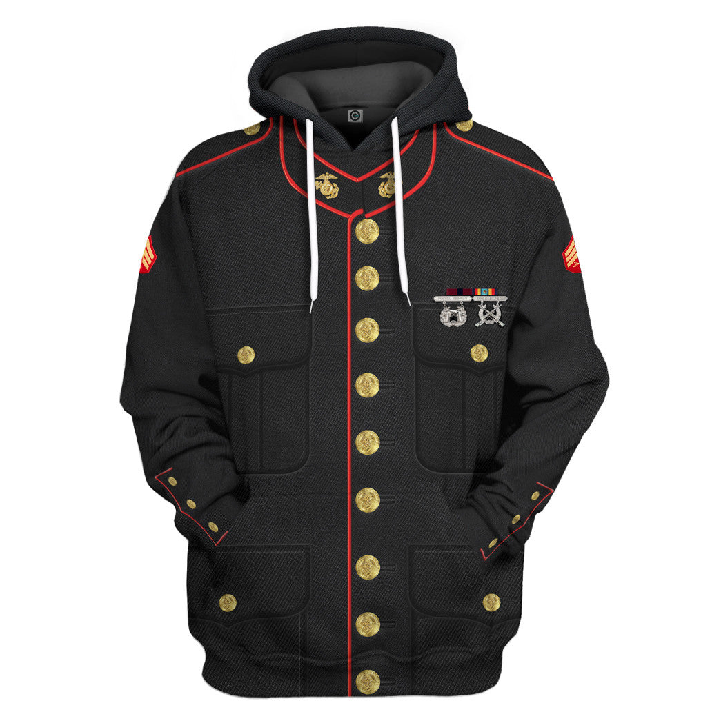 USMC Enlisted Dress Costume Hoodie Sweatshirt T-Shirt Sweatpants Tracksuit - Stormmerch Exclusive