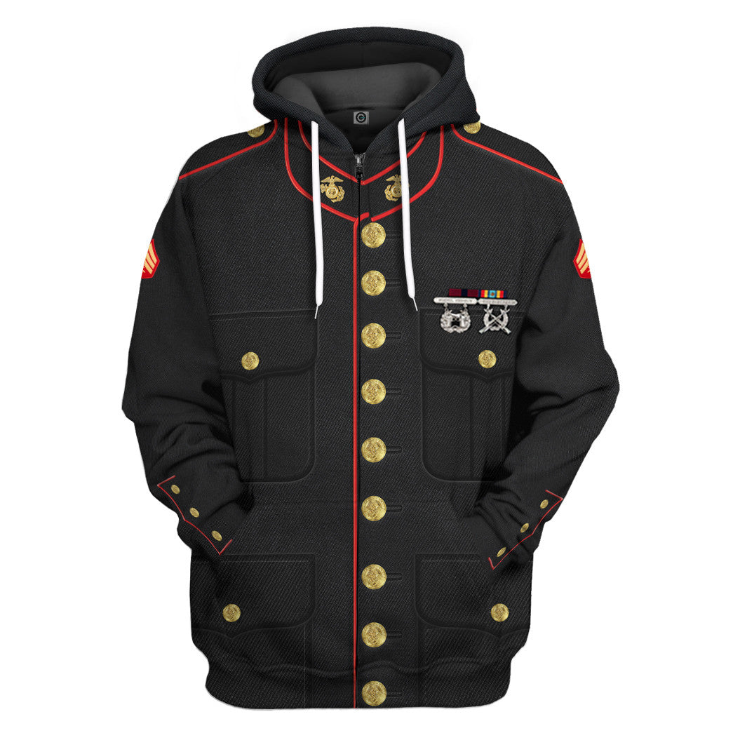 USMC Enlisted Dress Costume Hoodie Sweatshirt T-Shirt Sweatpants Tracksuit - Stormmerch Exclusive
