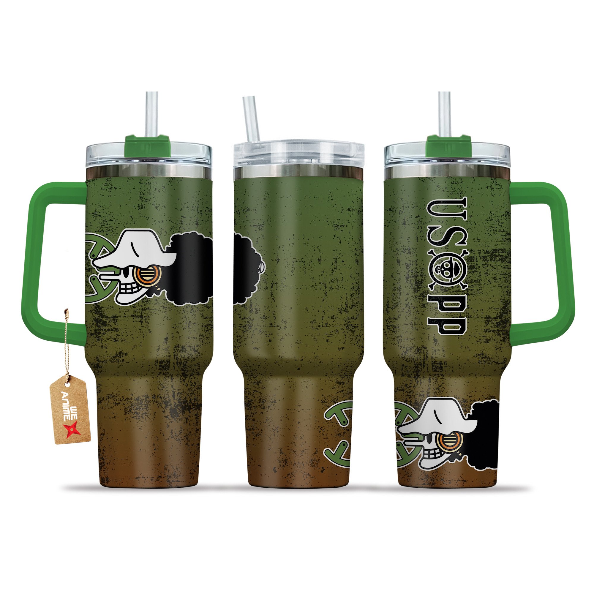 Usopp One Piece Anime Custom Stanley Cup 40 oz 30 oz Tumbler With Handle