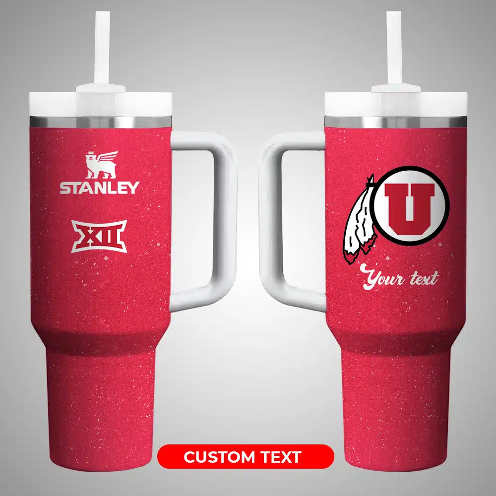 Utah Utes NCAA Custom Stanley Cup 40 oz 30 oz Tumbler With Handle
