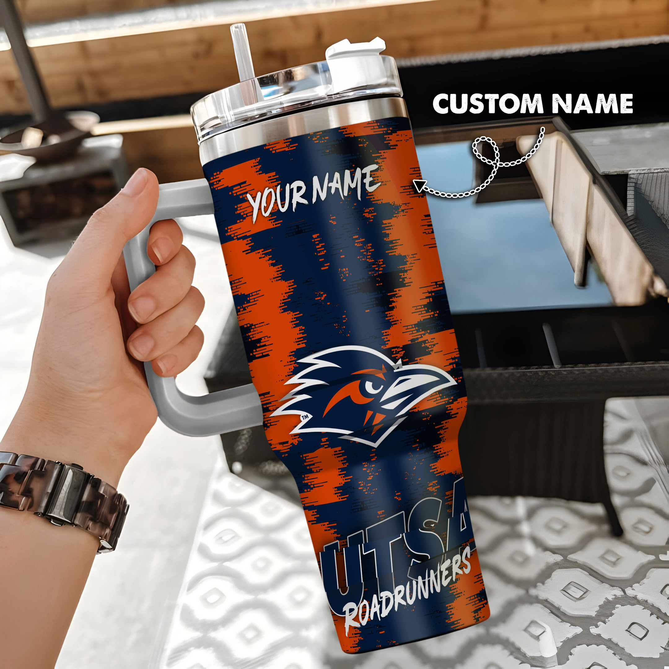 UTSA Roadrunners NCAA Custom Stanley Cup 40 oz 30 oz Tumbler With Handle