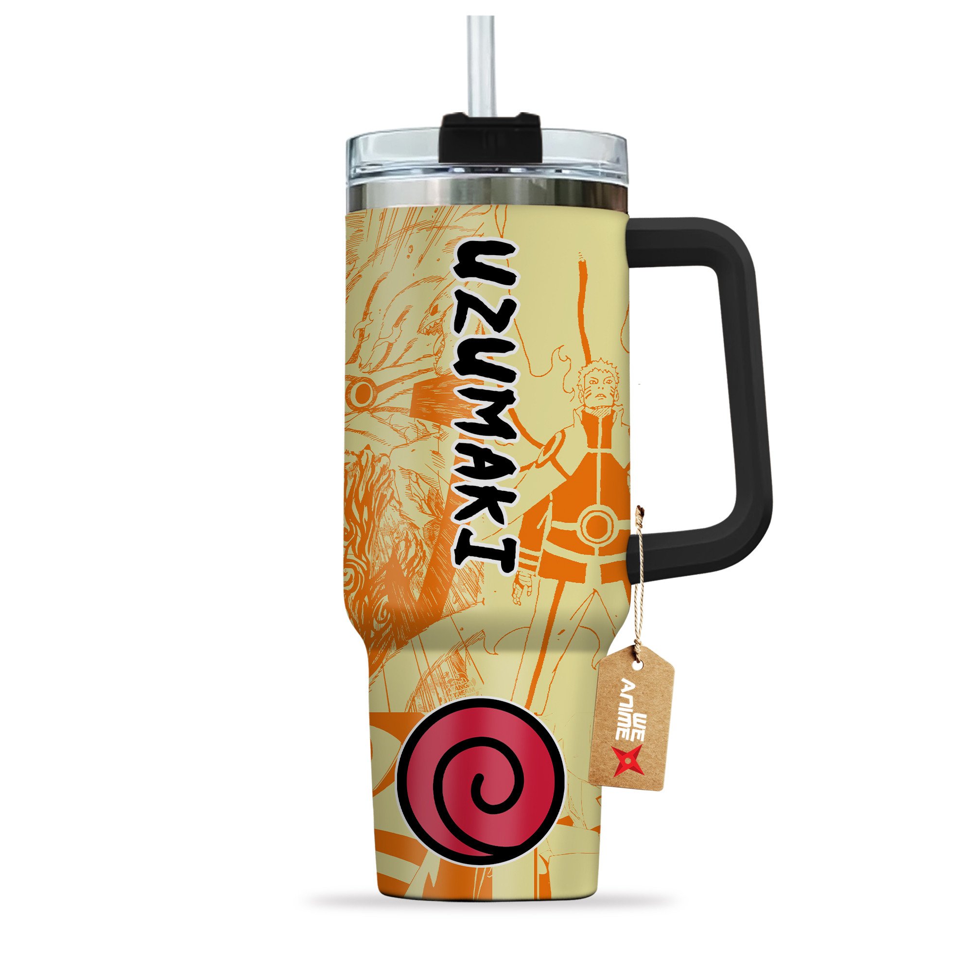 Uzumaki Bijuu Mode Naruto Anime Custom Stanley Cup 40 oz 30 oz Tumbler With Handle