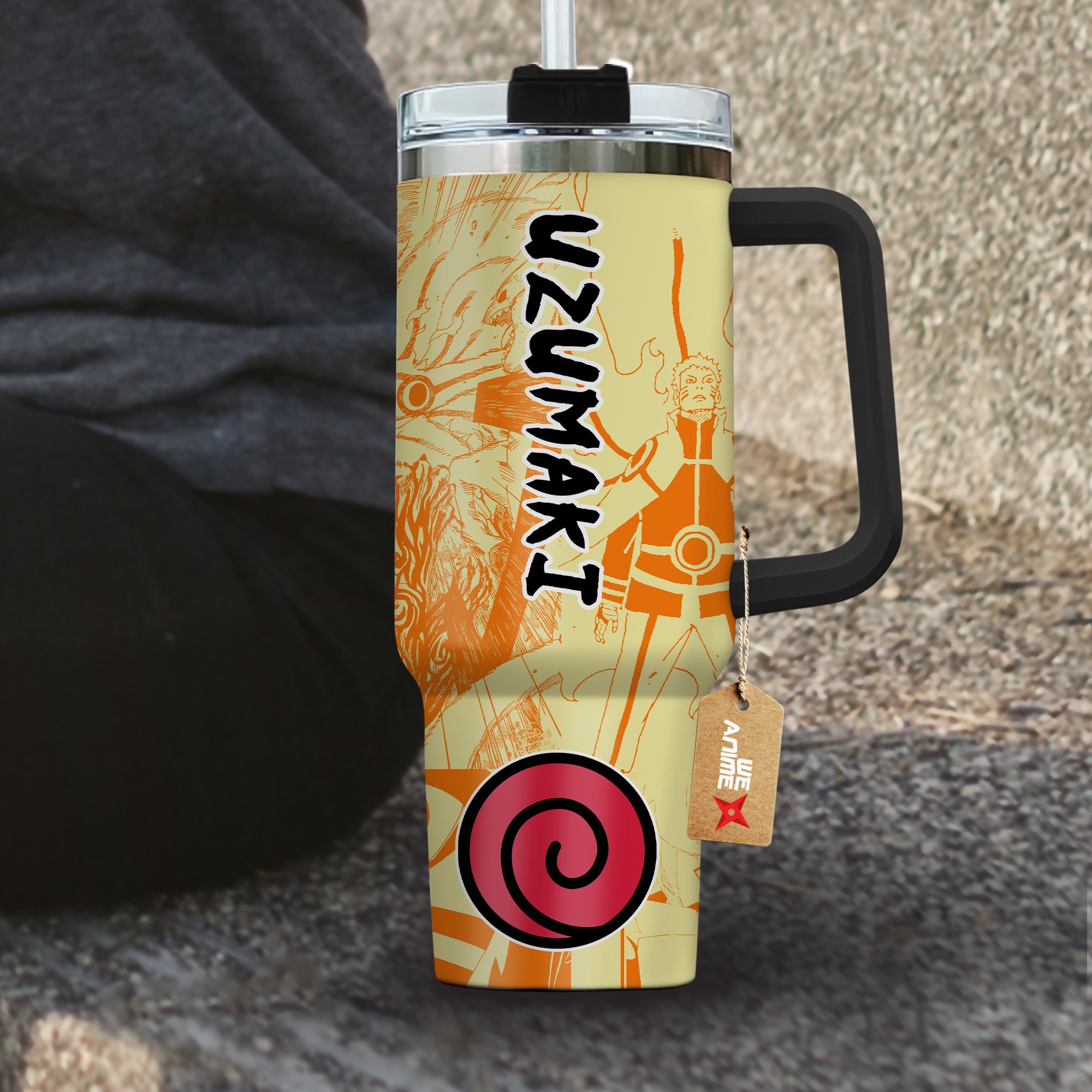 Uzumaki Bijuu Mode Naruto Anime Custom Stanley Cup 40 oz 30 oz Tumbler With Handle