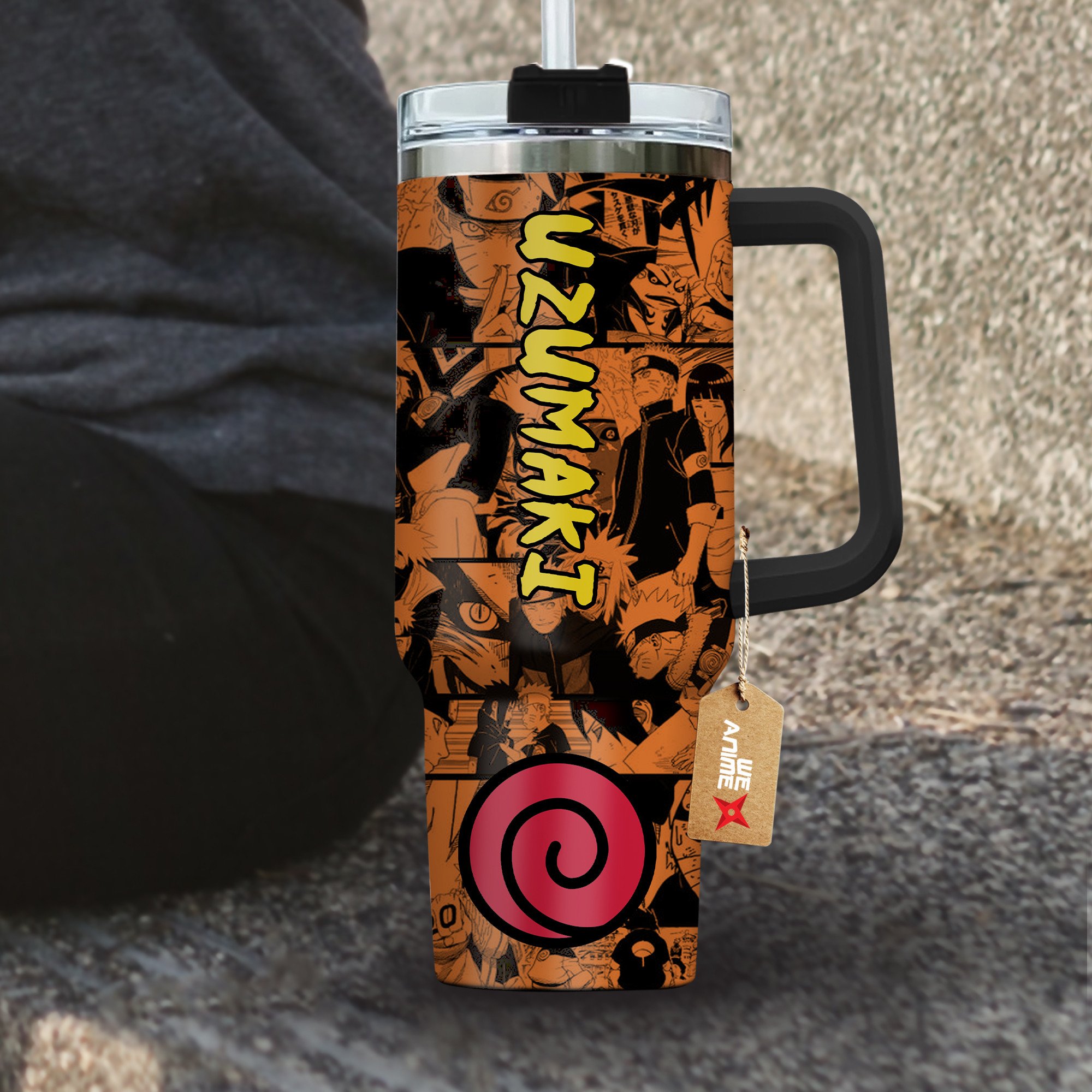 Uzumaki Naruto Anime Custom Stanley Cup 40 oz 30 oz Tumbler With Handle