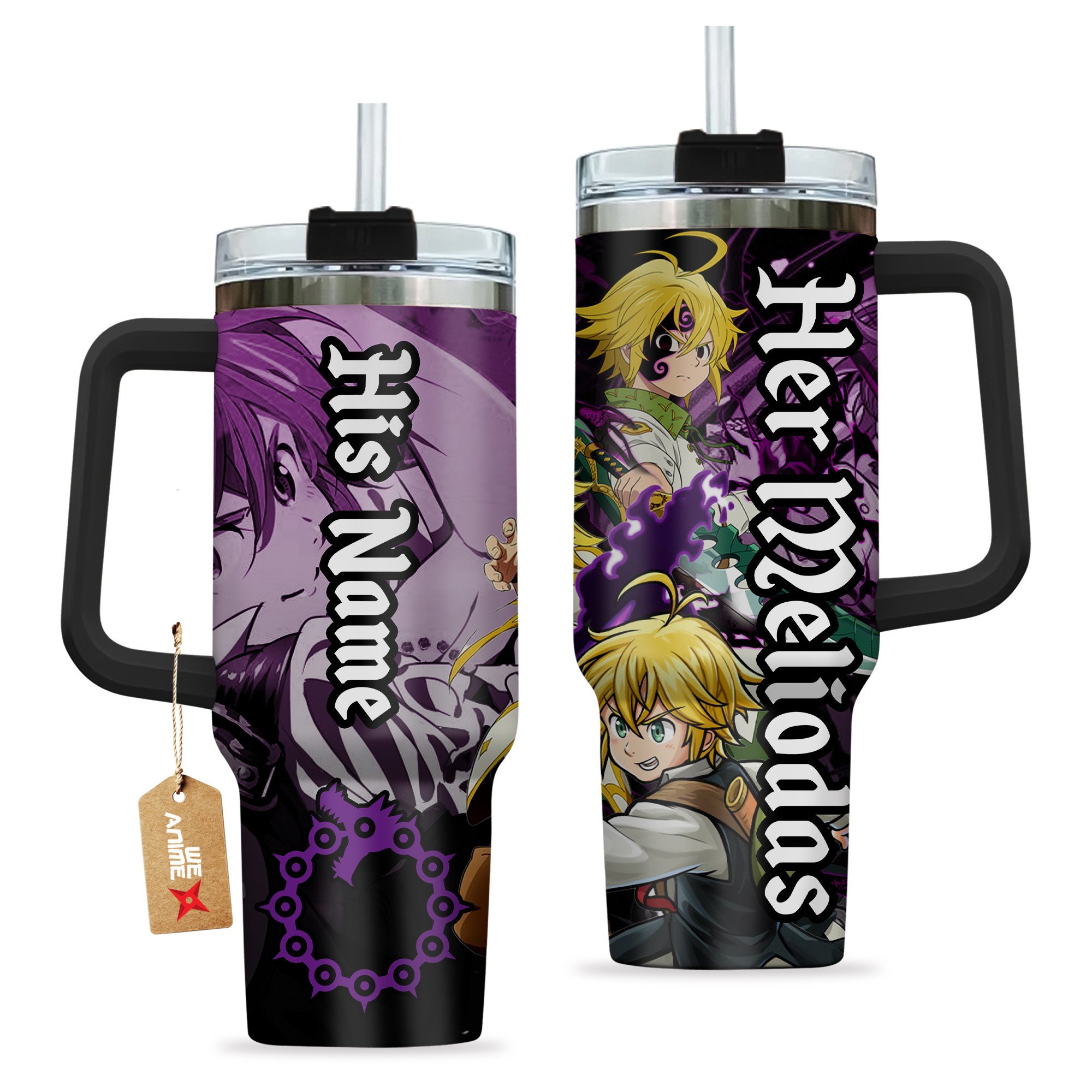 Valentine Her Meliodas The Seven Deadly Sins Anime Custom Stanley Cup 40 oz 30 oz Tumbler With Handle
