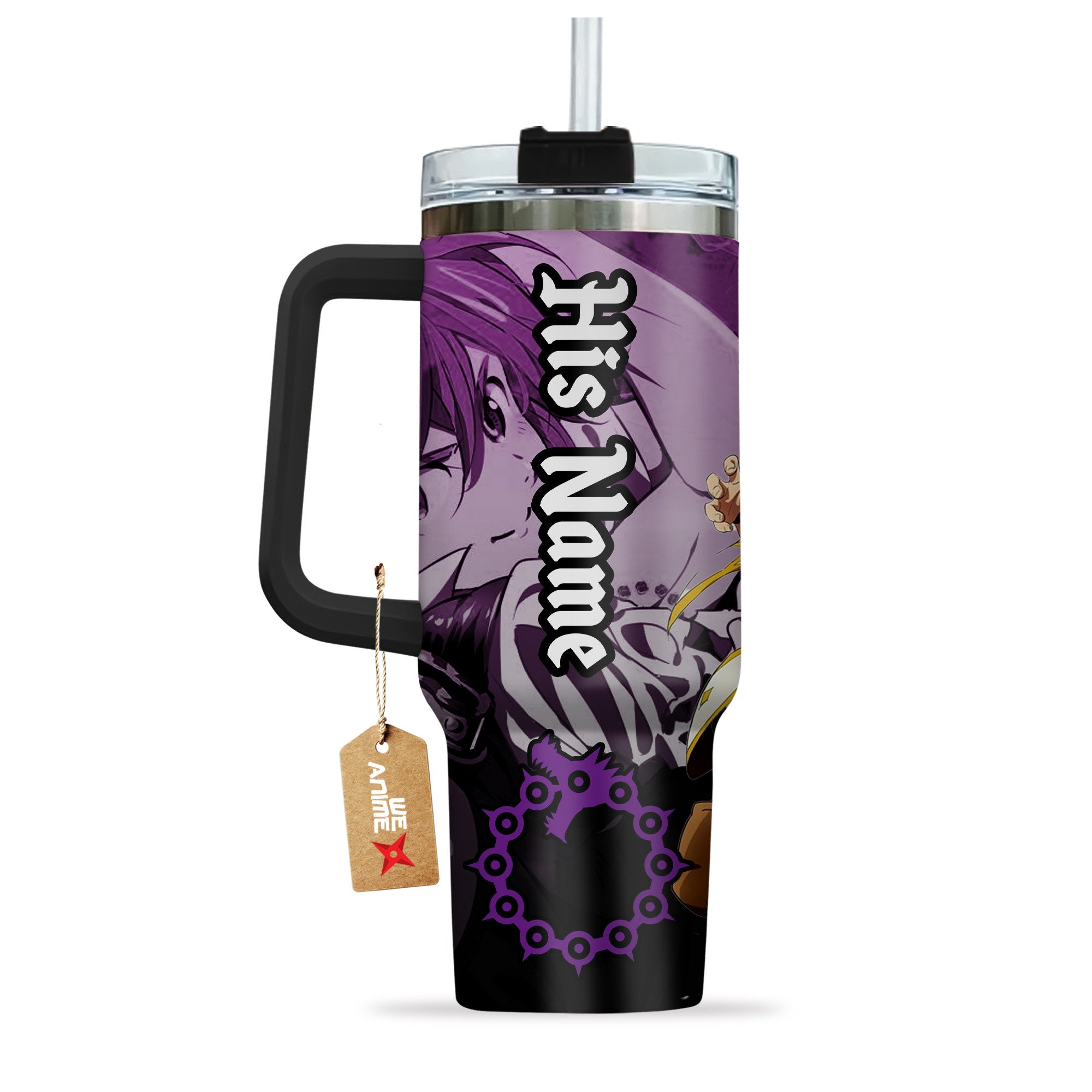 Valentine Her Meliodas The Seven Deadly Sins Anime Custom Stanley Cup 40 oz 30 oz Tumbler With Handle