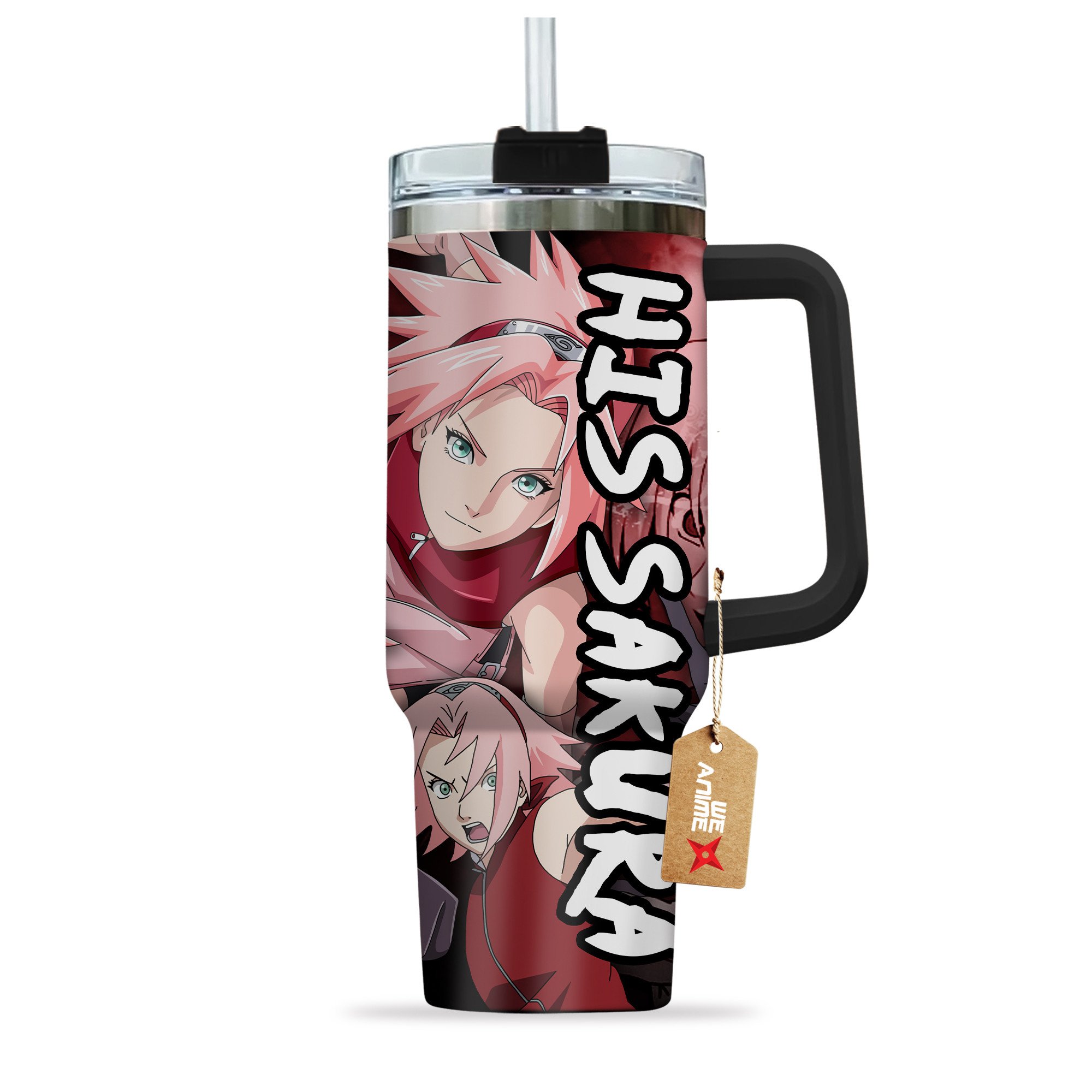 Valentine His Sakura Haruno Naruto Anime Custom Stanley Cup 40 oz 30 oz Tumbler With Handle