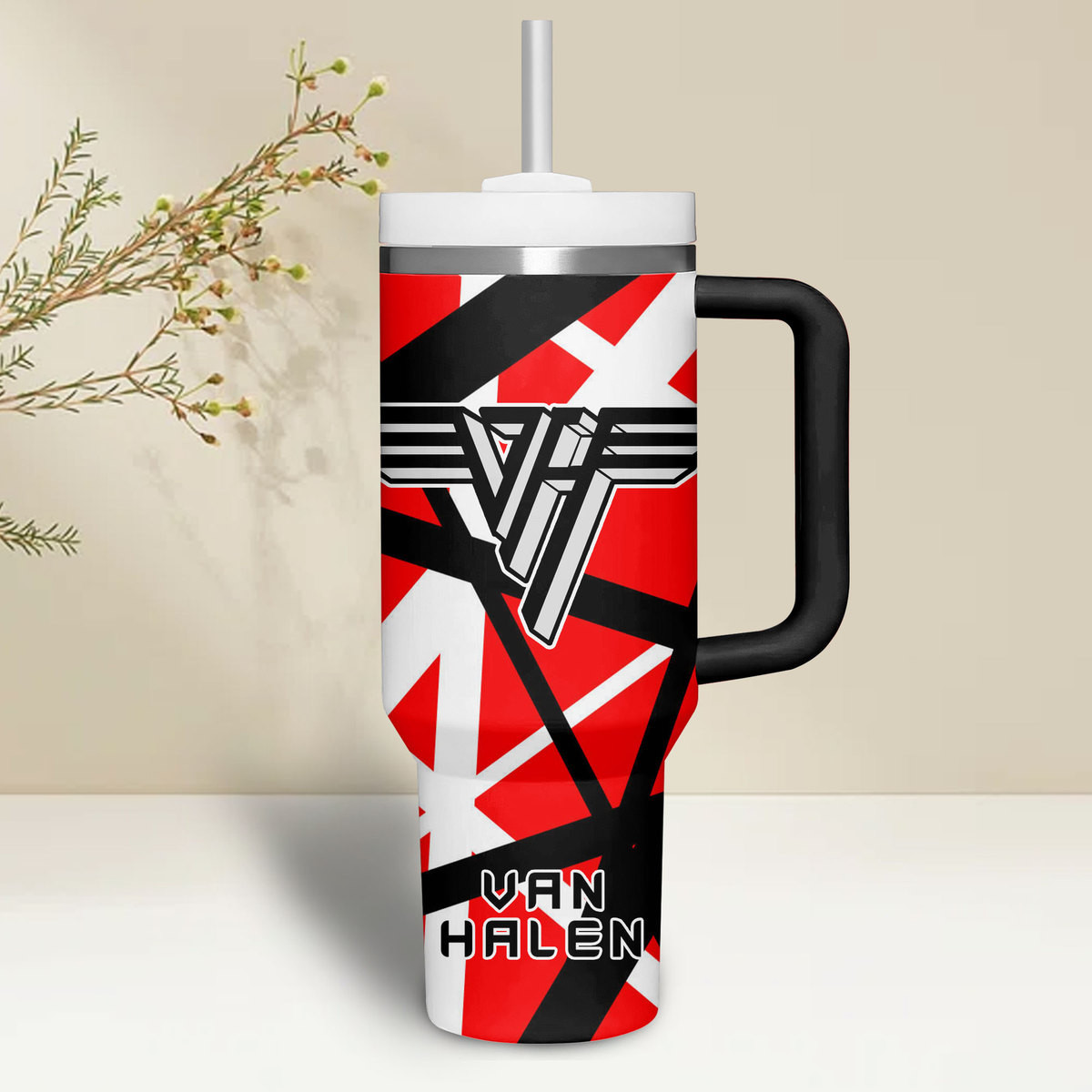 Van Halen Music Custom Stanley Cup 40 oz 30 oz Tumbler With Handle
