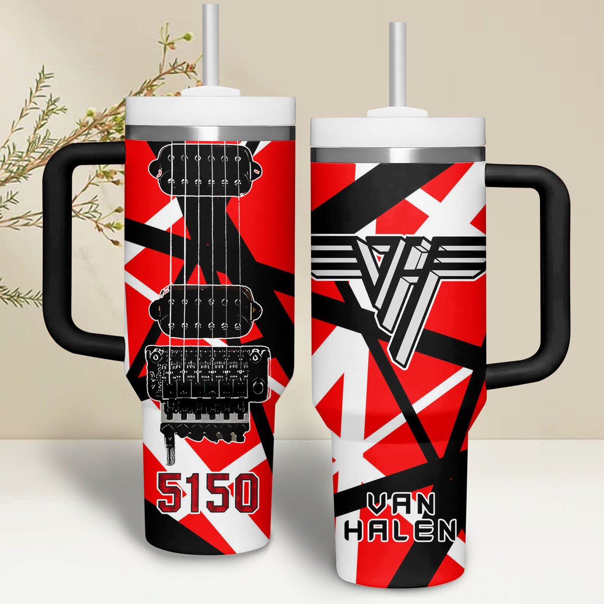 Van Halen Music Custom Stanley Cup 40 oz 30 oz Tumbler With Handle