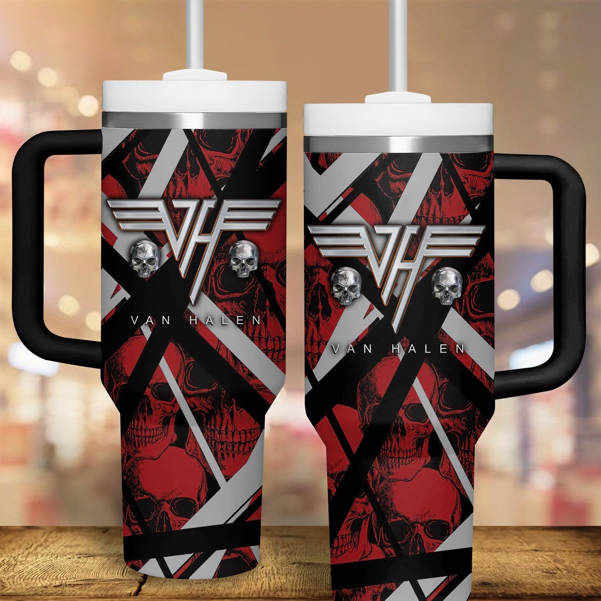Van Halen Music Custom Stanley Cup 40 oz 30 oz Tumbler With Handle