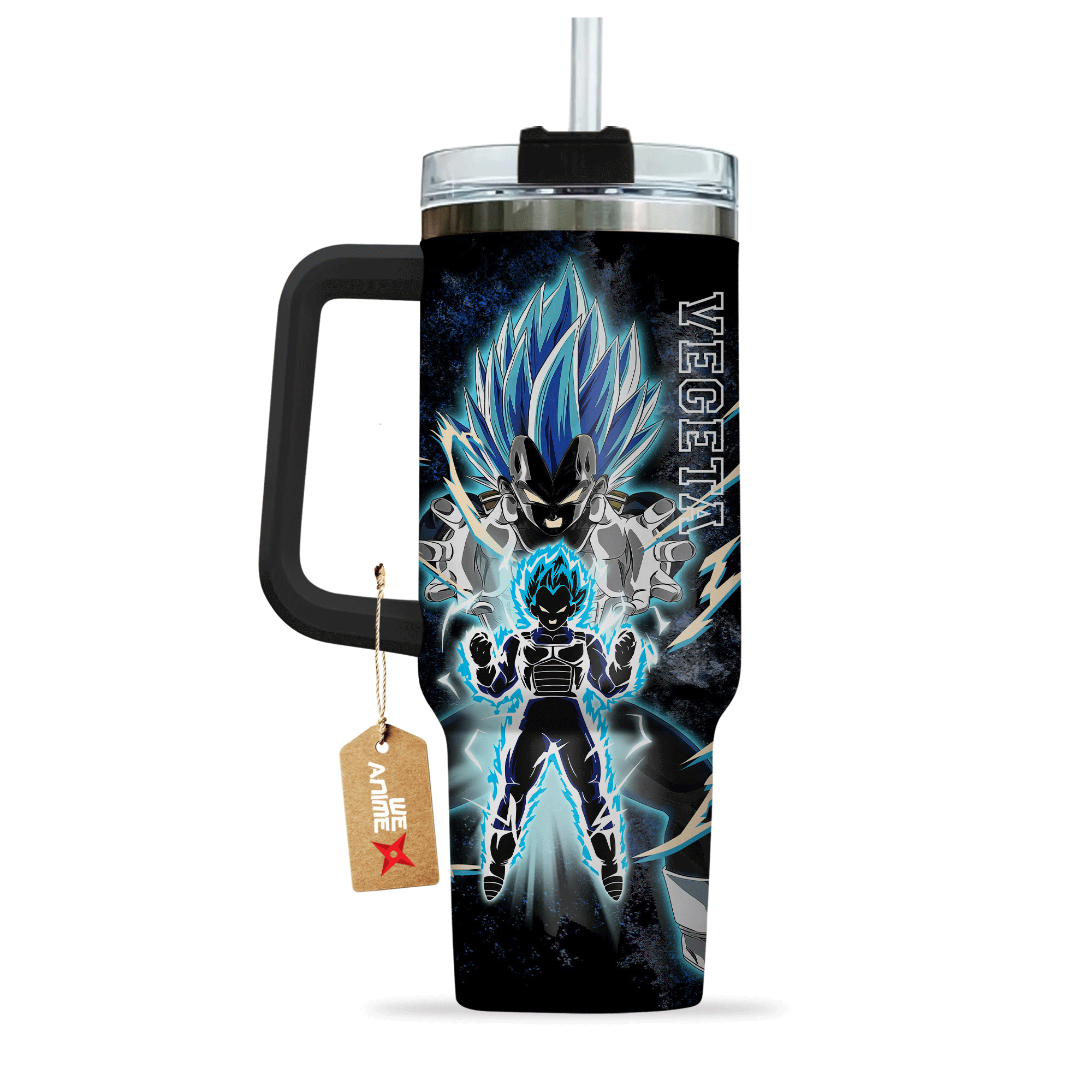 Vegeta Super Saiyan Blue Dragon Ball Anime Custom Stanley Cup 40 oz 30 oz Tumbler With Handle