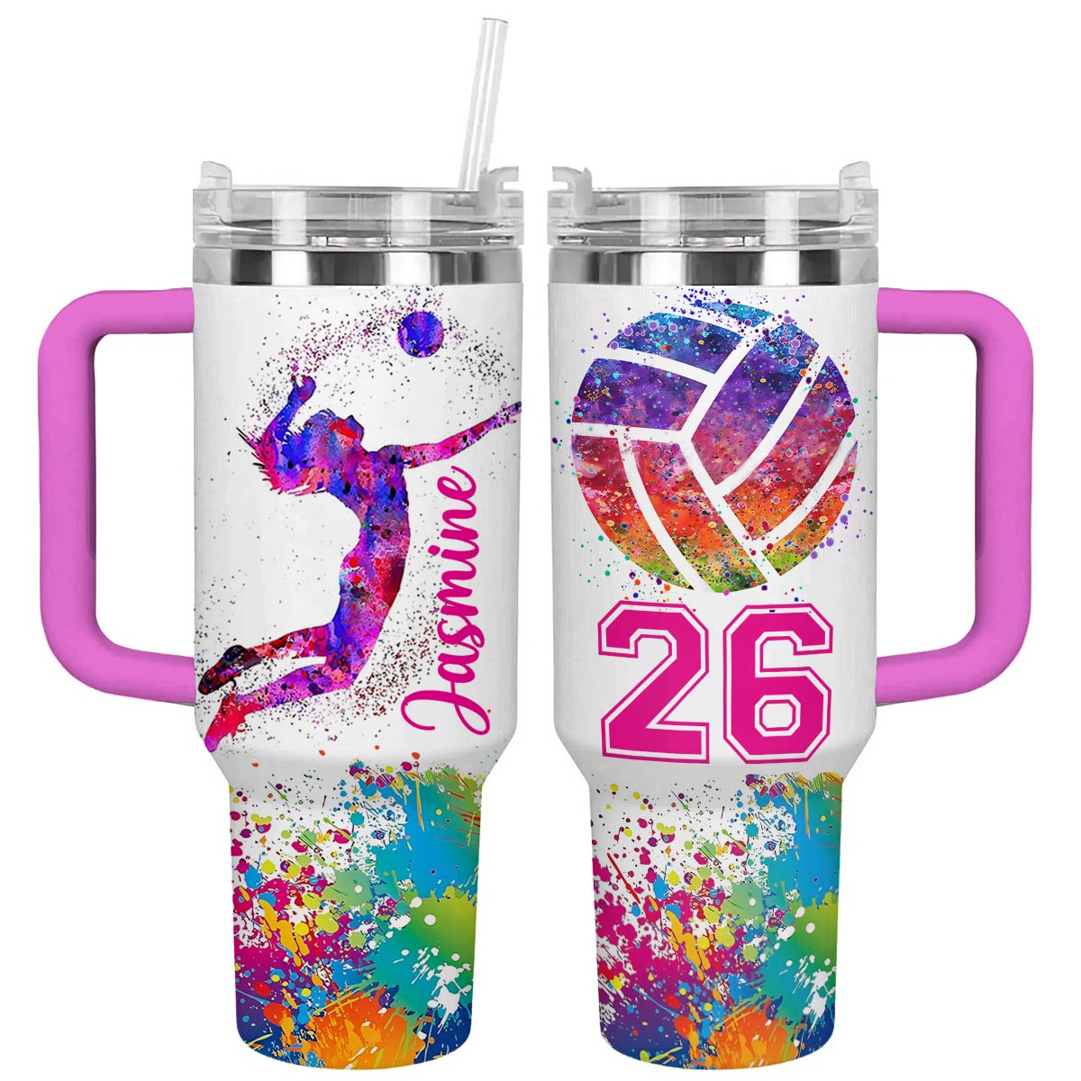 Volleyball Custom Stanley Cup 40 oz 30 oz Tumbler With Handle