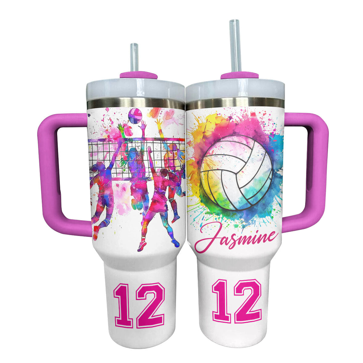Volleyball Custom Stanley Cup 40 oz 30 oz Tumbler With Handle