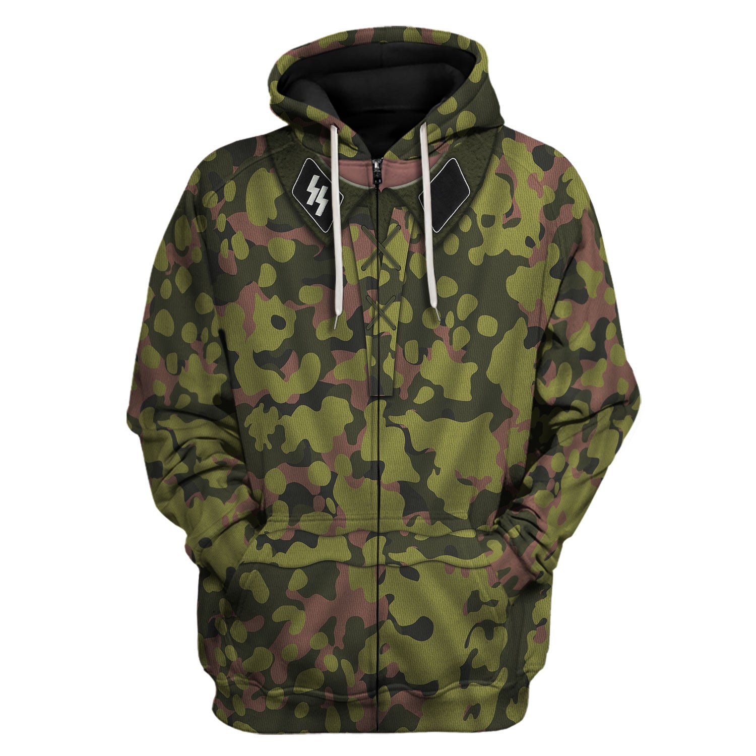 Waffen SS Type II M42 Oakleaf A Smock Dark Variant Costume Hoodie Sweatshirt T-Shirt Sweatpants Tracksuit - Stormmerch Exclusive