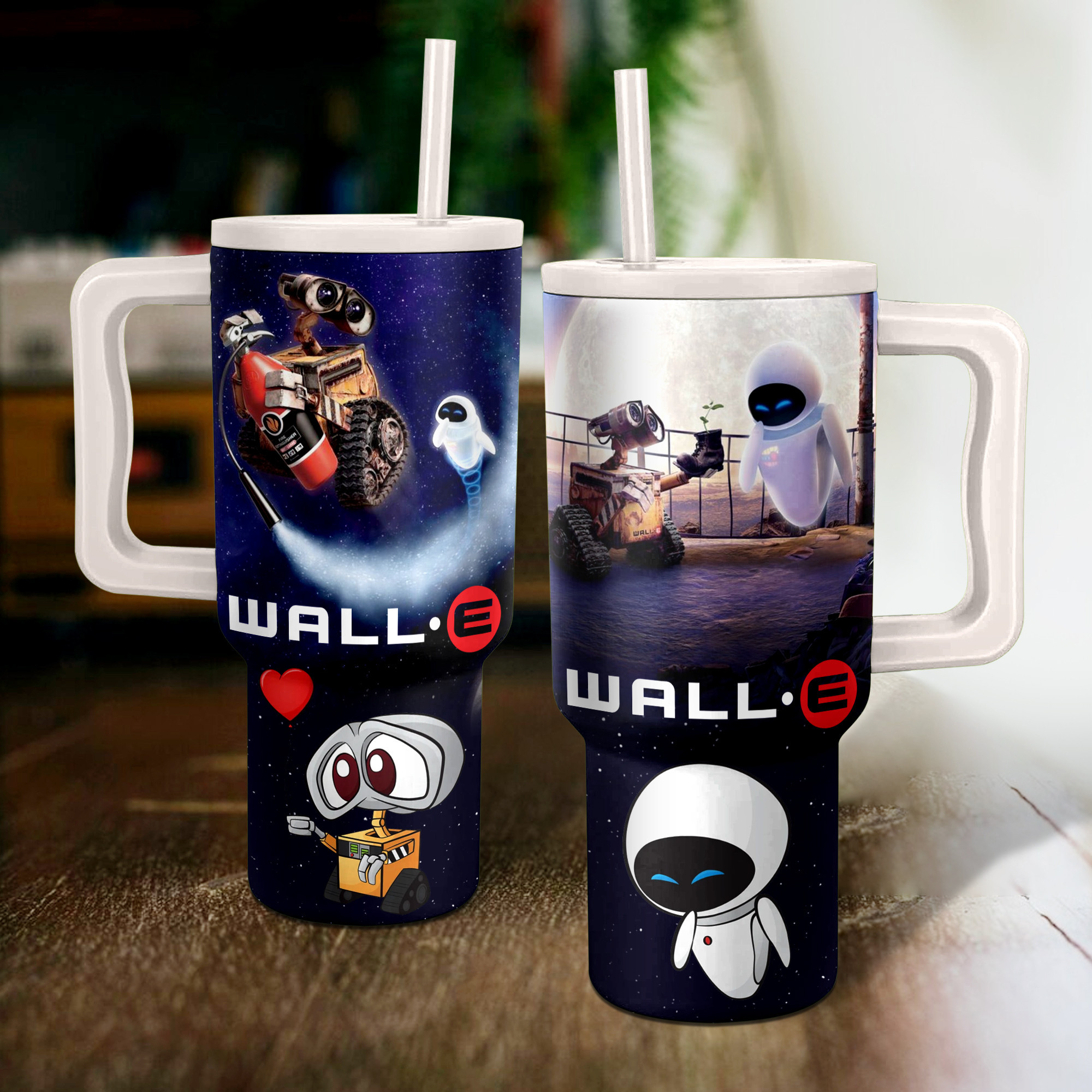 Wall-E Disney Cartoon Custom Stanley Cup 40 oz 30 oz Tumbler With Handle
