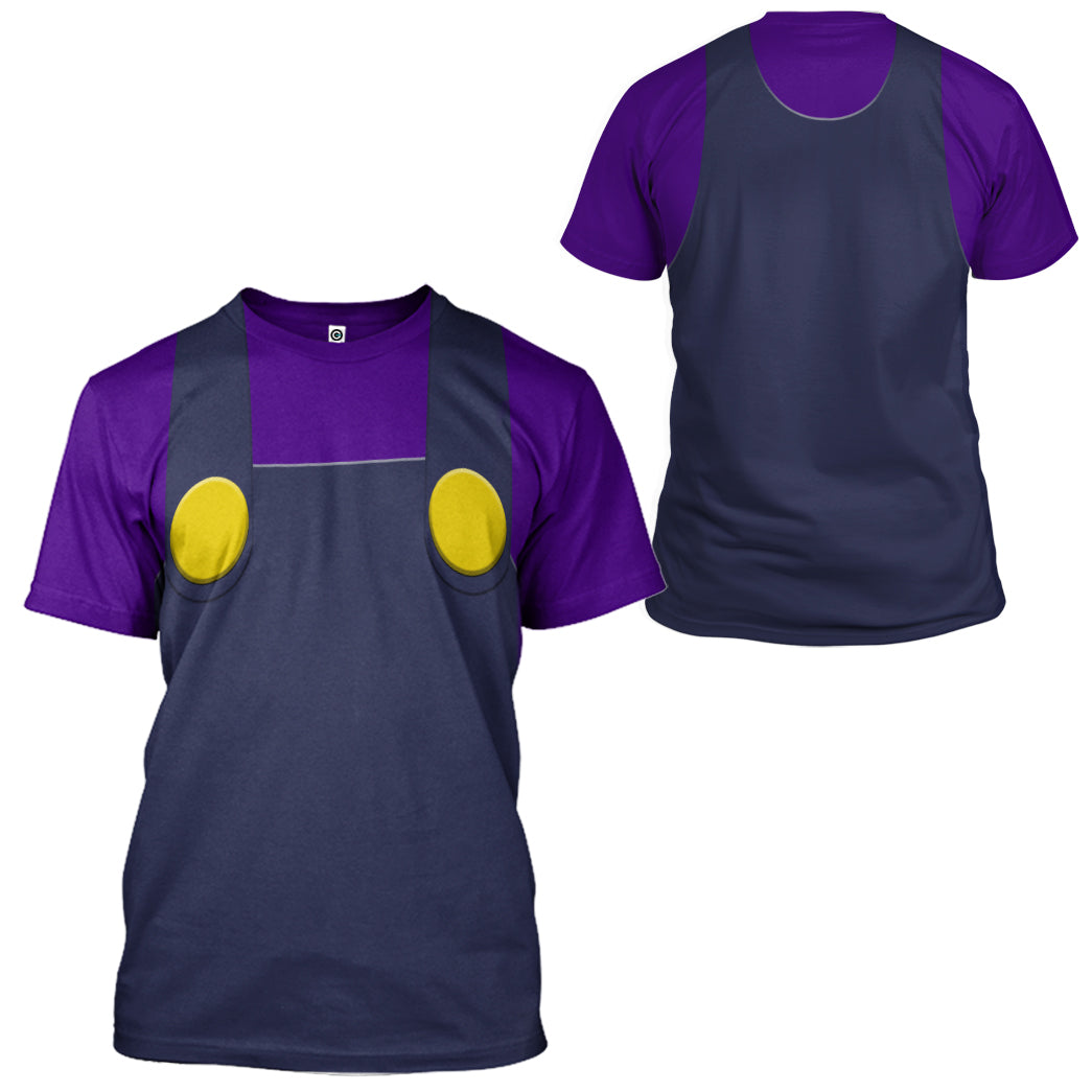 Waluigi Costume Hoodie Sweatshirt T-Shirt Sweatpants Tracksuit - Stormmerch Exclusive