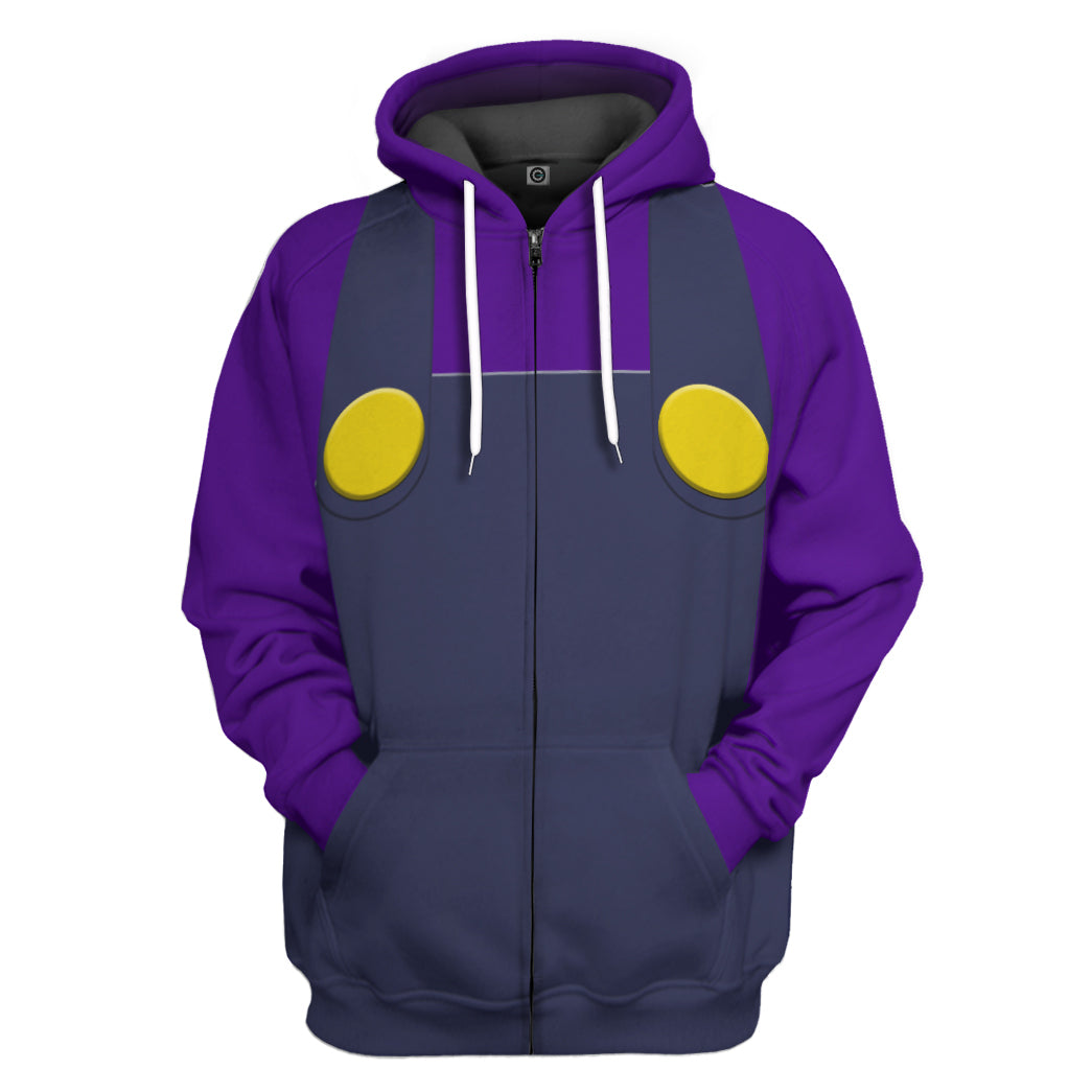 Waluigi Costume Hoodie Sweatshirt T-Shirt Sweatpants Tracksuit - Stormmerch Exclusive