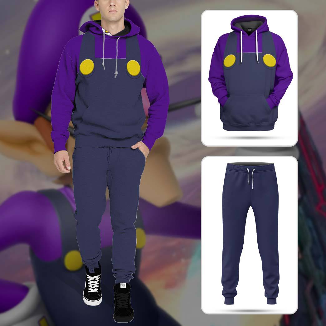 Waluigi Costume Hoodie Sweatshirt T-Shirt Sweatpants Tracksuit - Stormmerch Exclusive