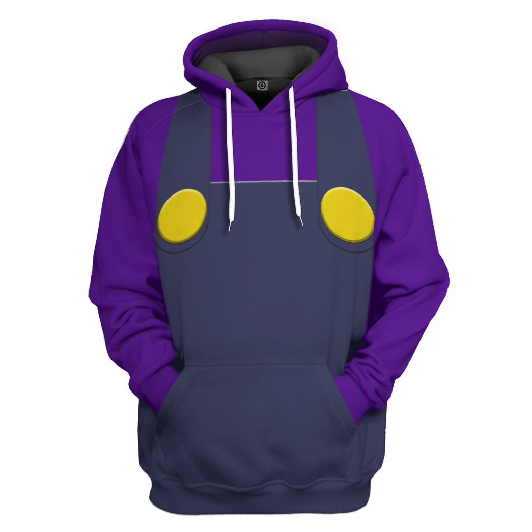 Waluigi Costume Hoodie Sweatshirt T-Shirt Sweatpants Tracksuit - Stormmerch Exclusive
