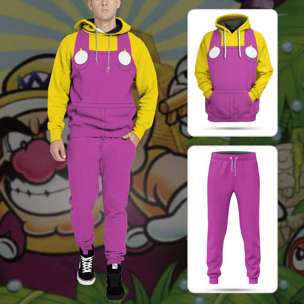 Wario Costume Hoodie Sweatshirt T-Shirt Sweatpants Tracksuit - Stormmerch Exclusive