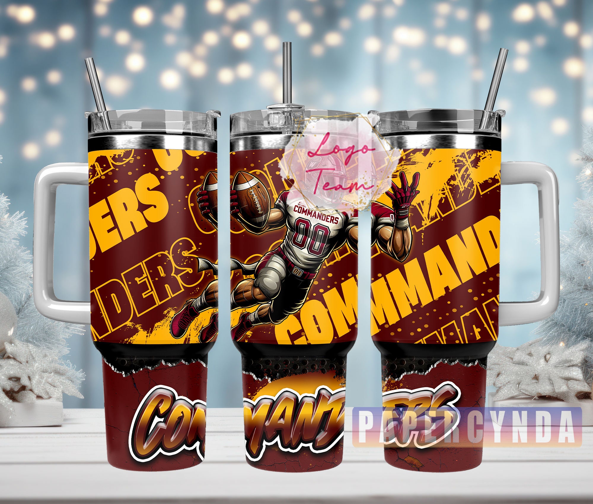 Washington Commanders Custom Stanley Cup 40 oz 30 oz Tumbler With Handle