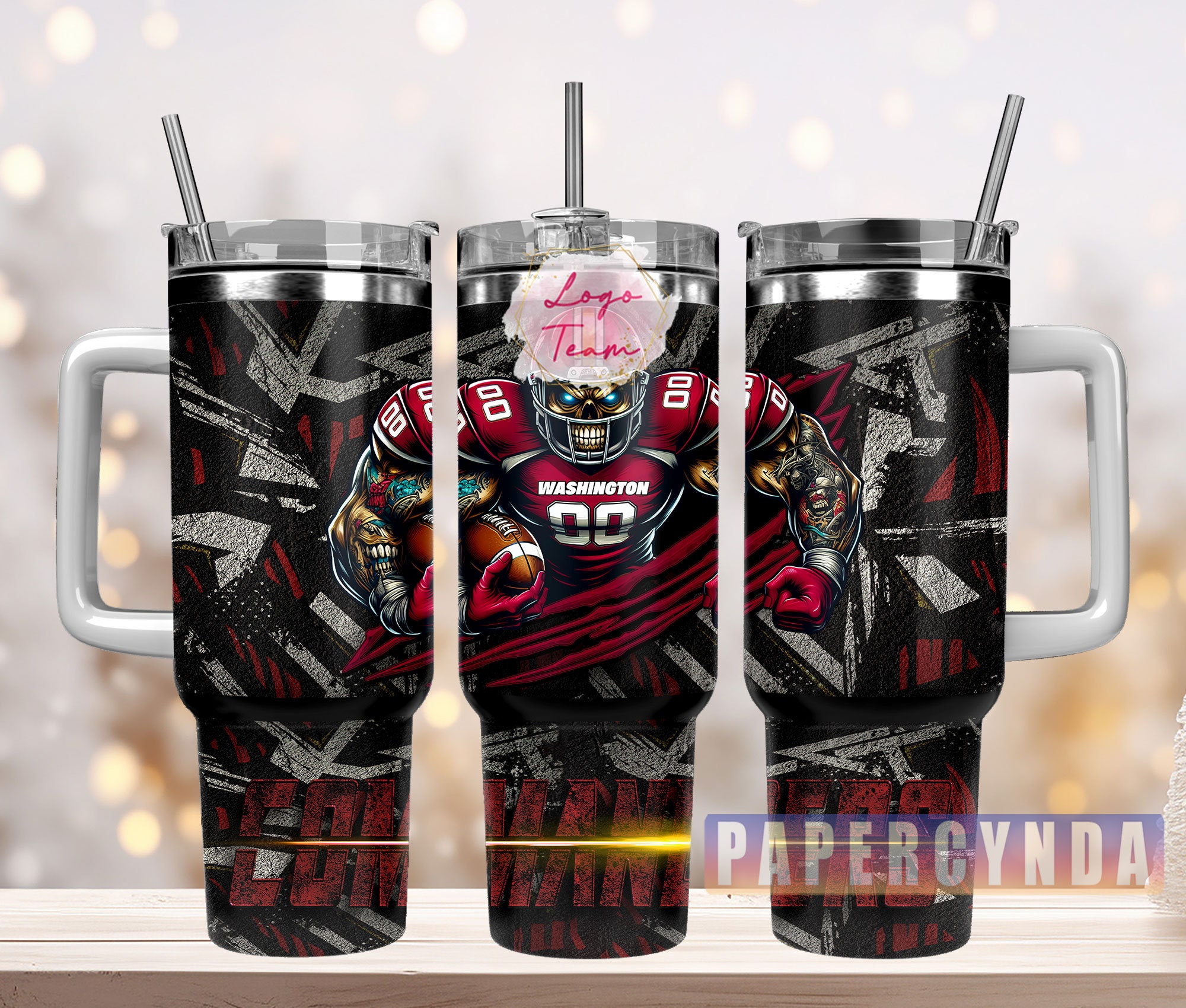 Washington Commanders Custom Stanley Cup 40 oz 30 oz Tumbler With Handle