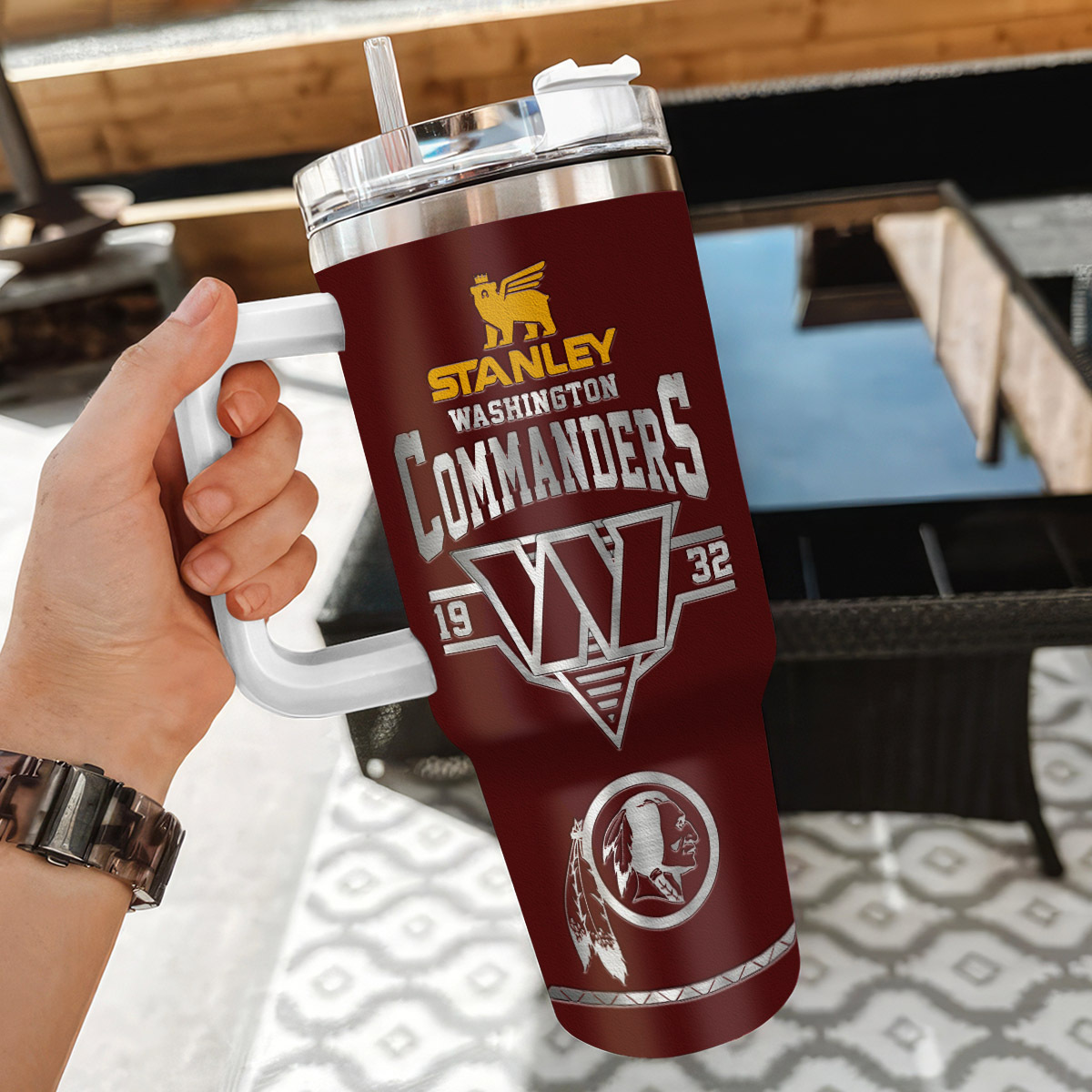 Washington Commanders NFL Custom Stanley Cup 40 oz 30 oz Tumbler With Handle