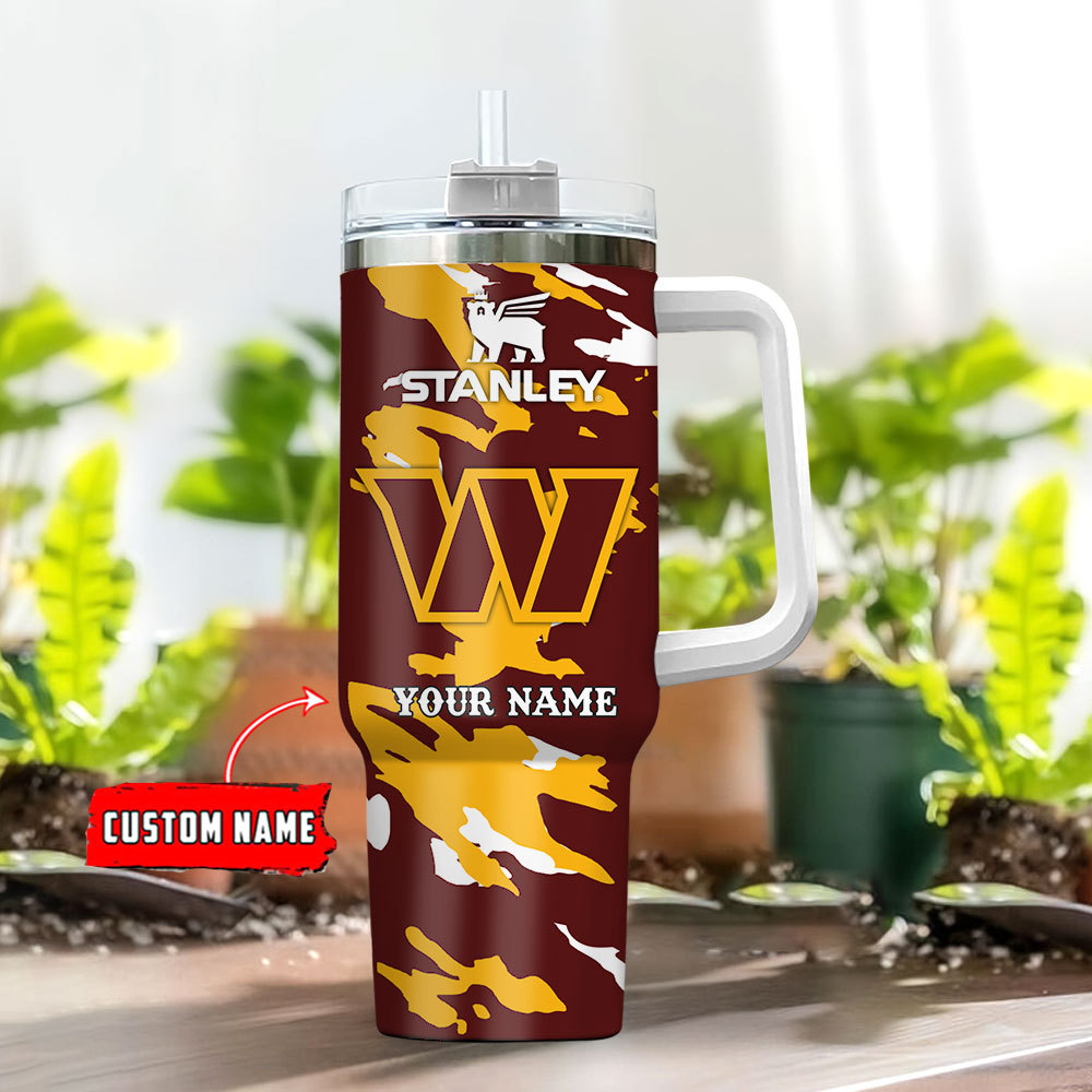 Washington Commanders NFL Custom Stanley Cup 40 oz 30 oz Tumbler With Handle