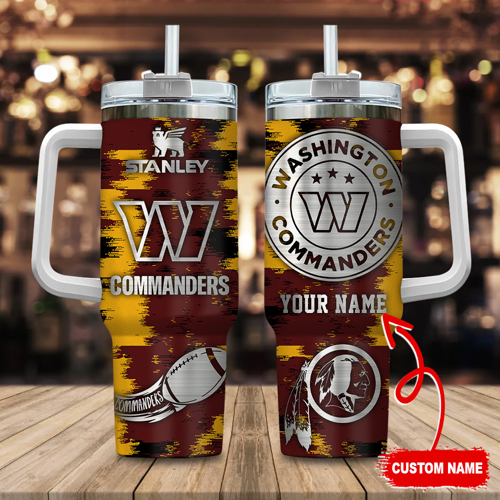 Washington Commanders NFL Custom Stanley Cup 40 oz 30 oz Tumbler With Handle