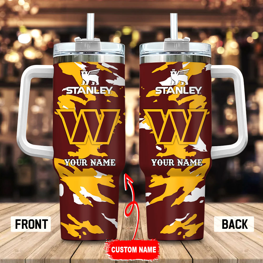 Washington Commanders NFL Custom Stanley Cup 40 oz 30 oz Tumbler With Handle