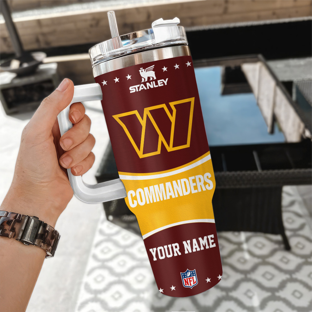 Washington Commanders NFL Custom Stanley Cup 40 oz 30 oz Tumbler With Handle