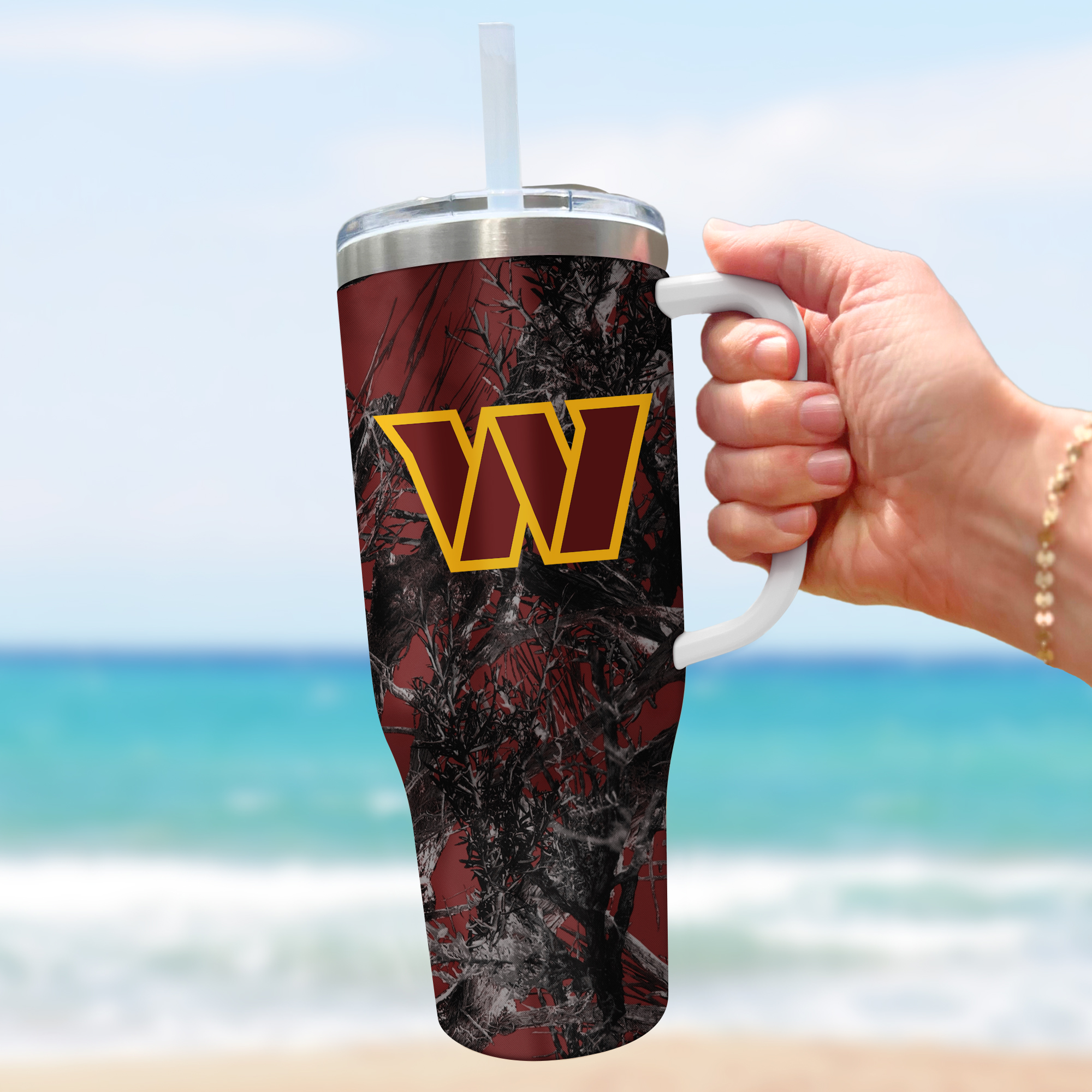 Washington Commanders NFL Hunting Custom Stanley Cup 40 oz 30 oz Tumbler With Handle