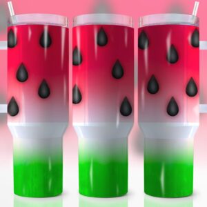 Watermelon Custom Stanley Cup 40 oz 30 oz Tumbler With Handle