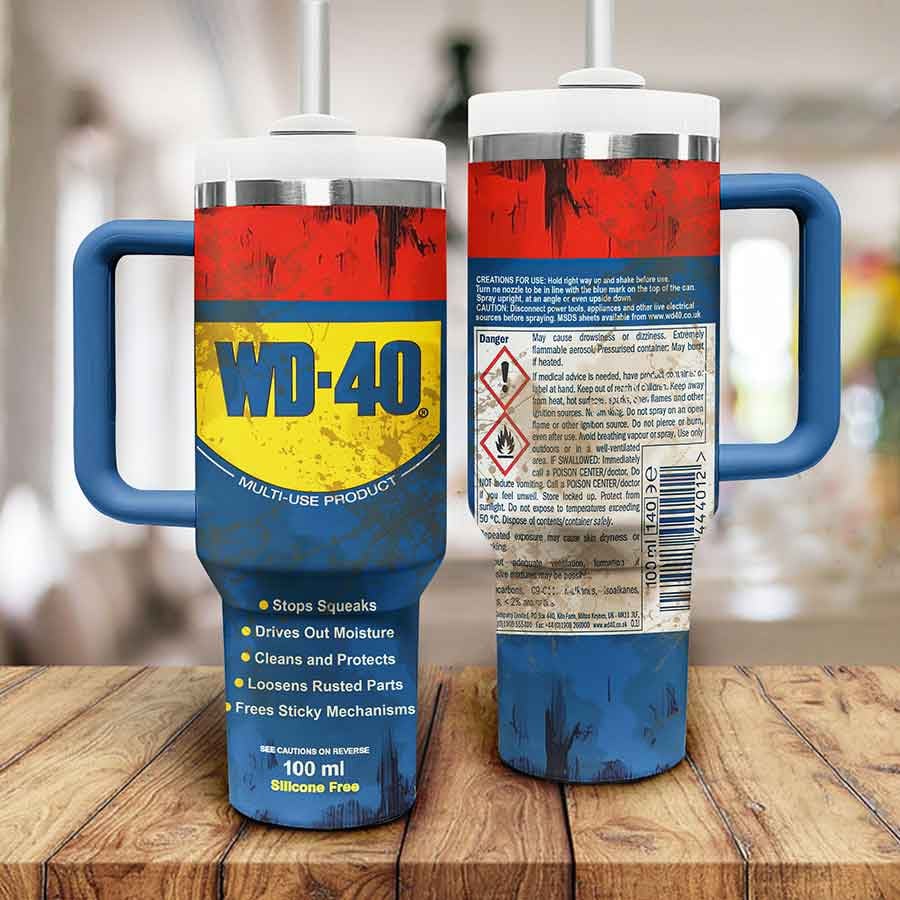 WD-40 Custom Stanley Cup 40 oz 30 oz Tumbler With Handle