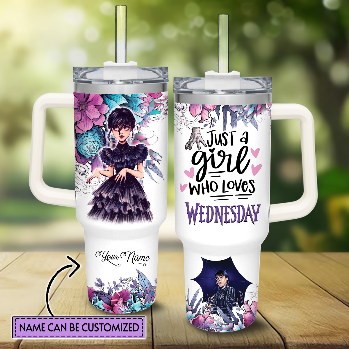 Wednesday Movie Custom Stanley Cup 40 oz 30 oz Tumbler With Handle